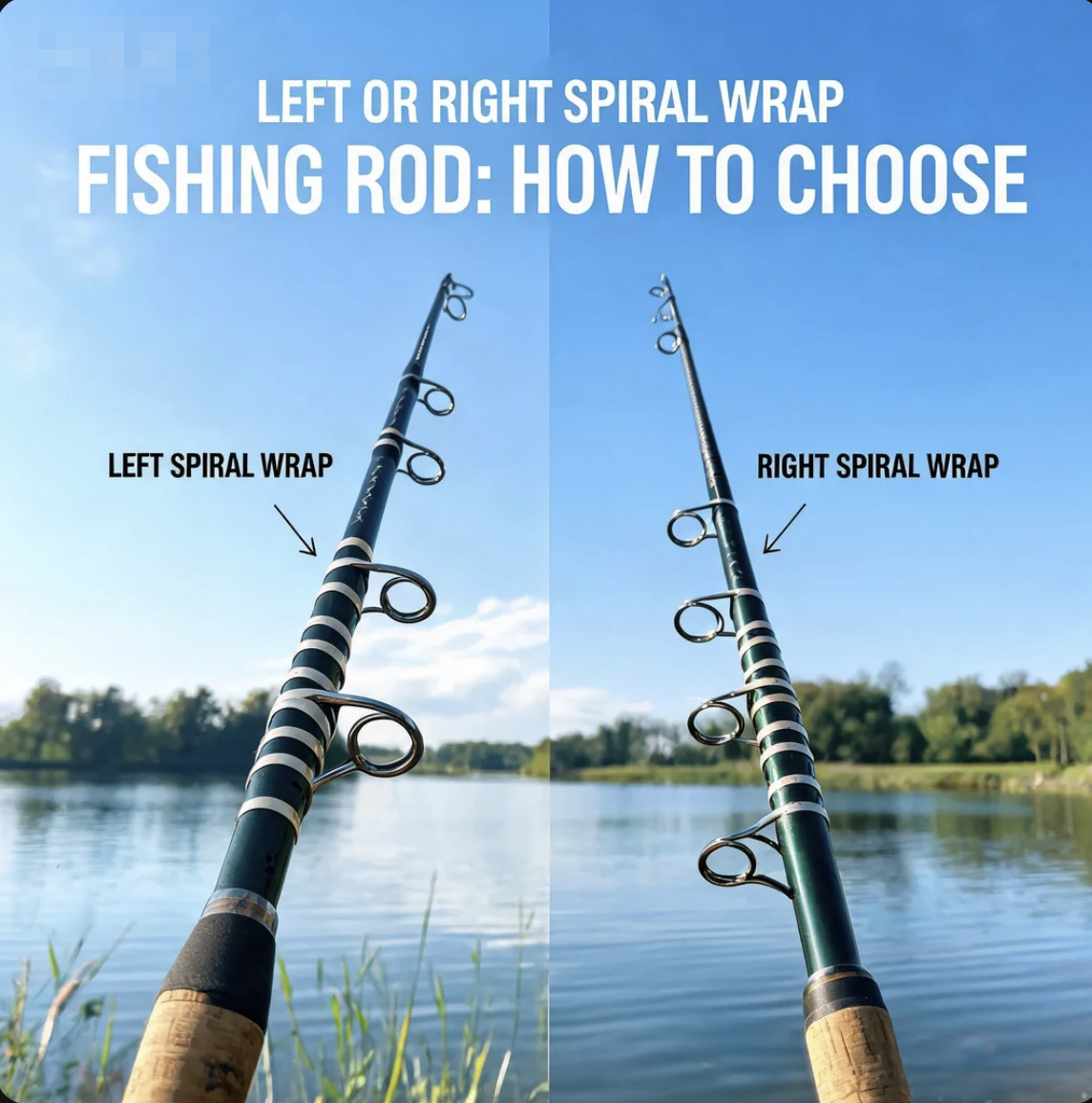 Left or Right Spiral Wrap Fishing Rod How to Choose