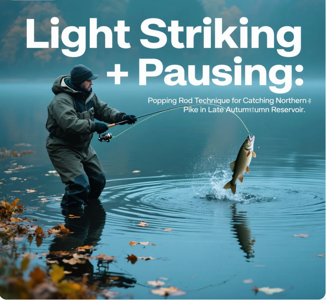 Light Striking + Pausing: Popping Rod Technique for Catching Northern Pike in Late Autumn Reservoir