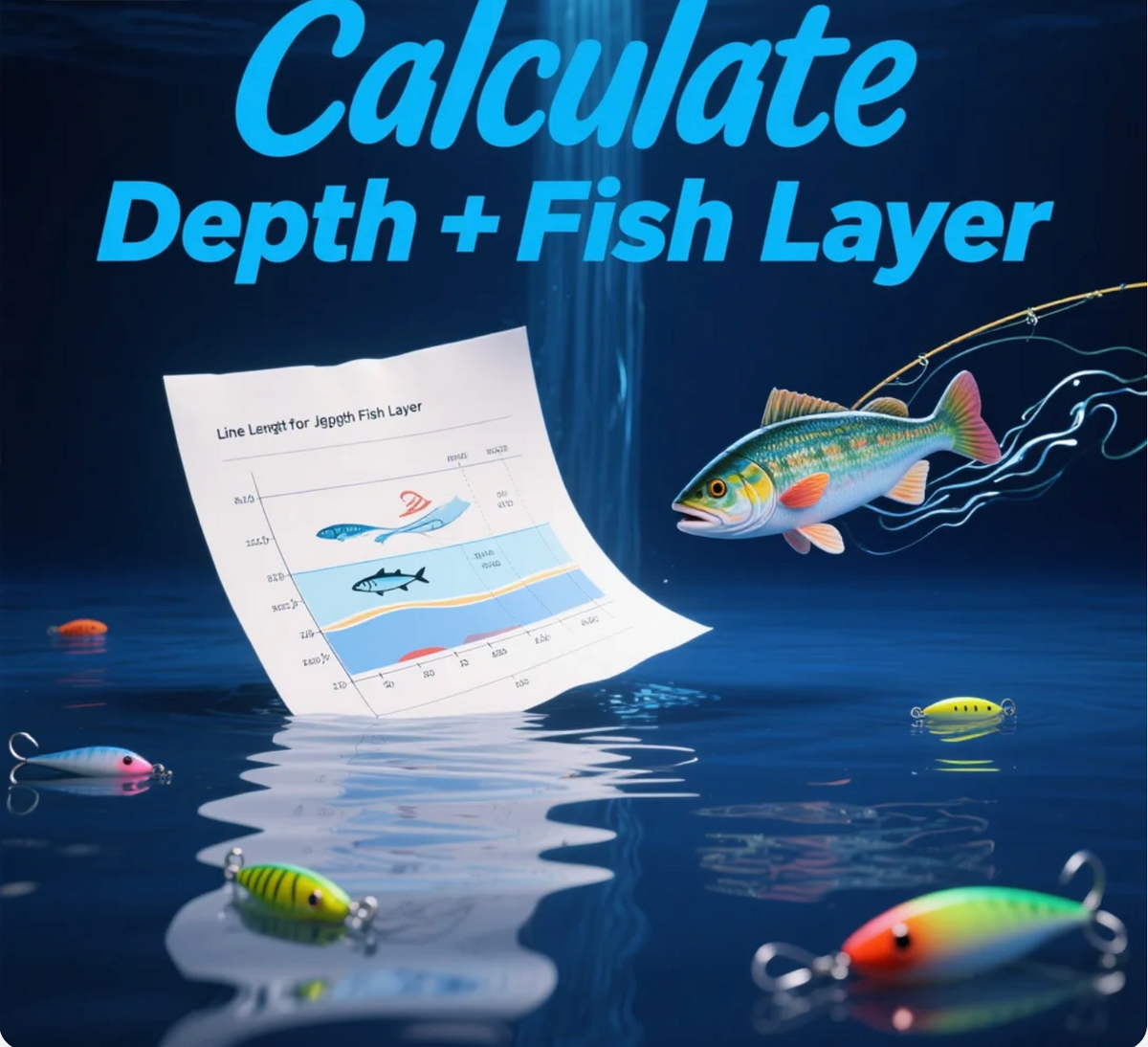 Fish Depth Graph Line Length for Jigging fishing : Calculate Depth + Fish Layer ...
