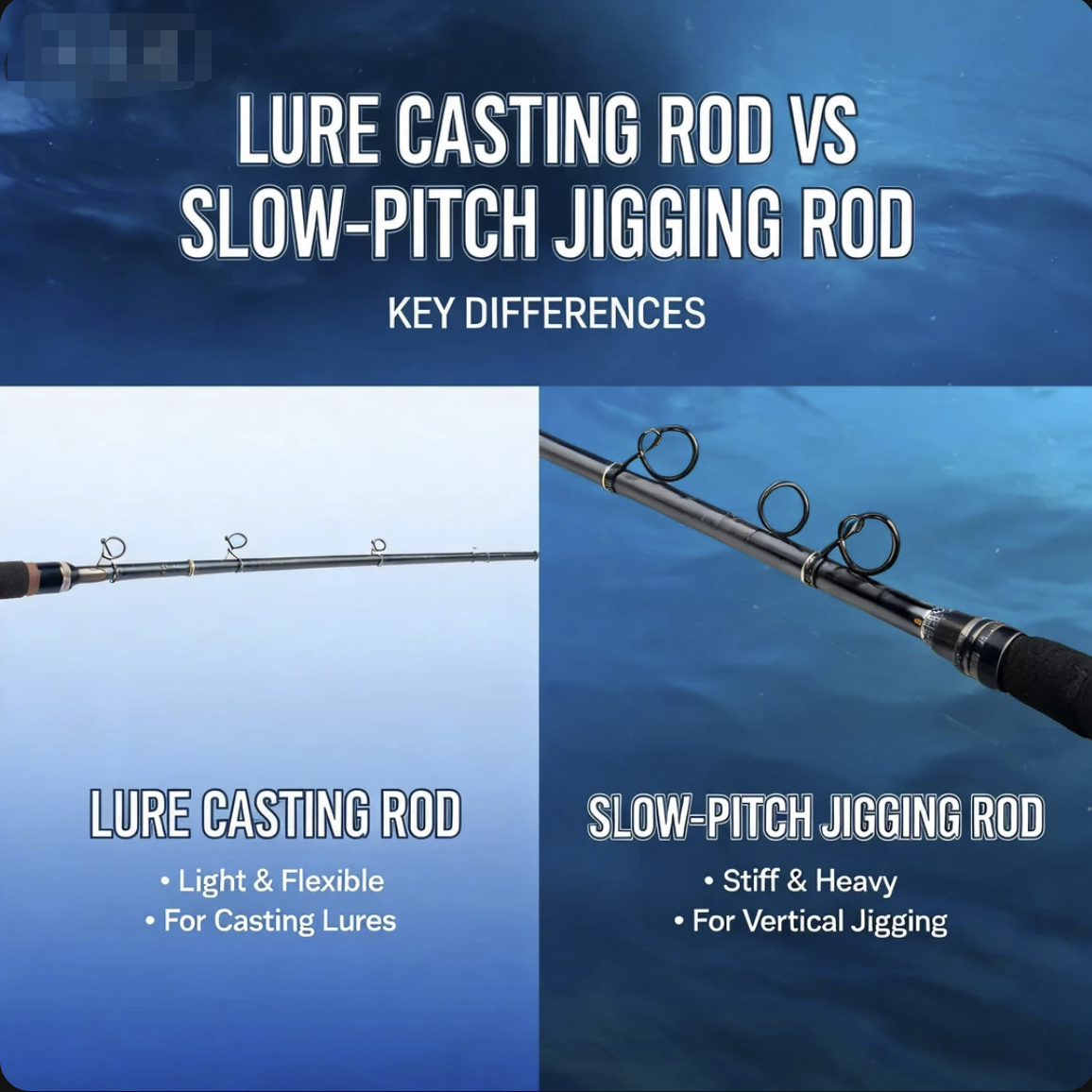 Lure Casting Rod vs Slow-Pitch Jigging Rod Key Differences