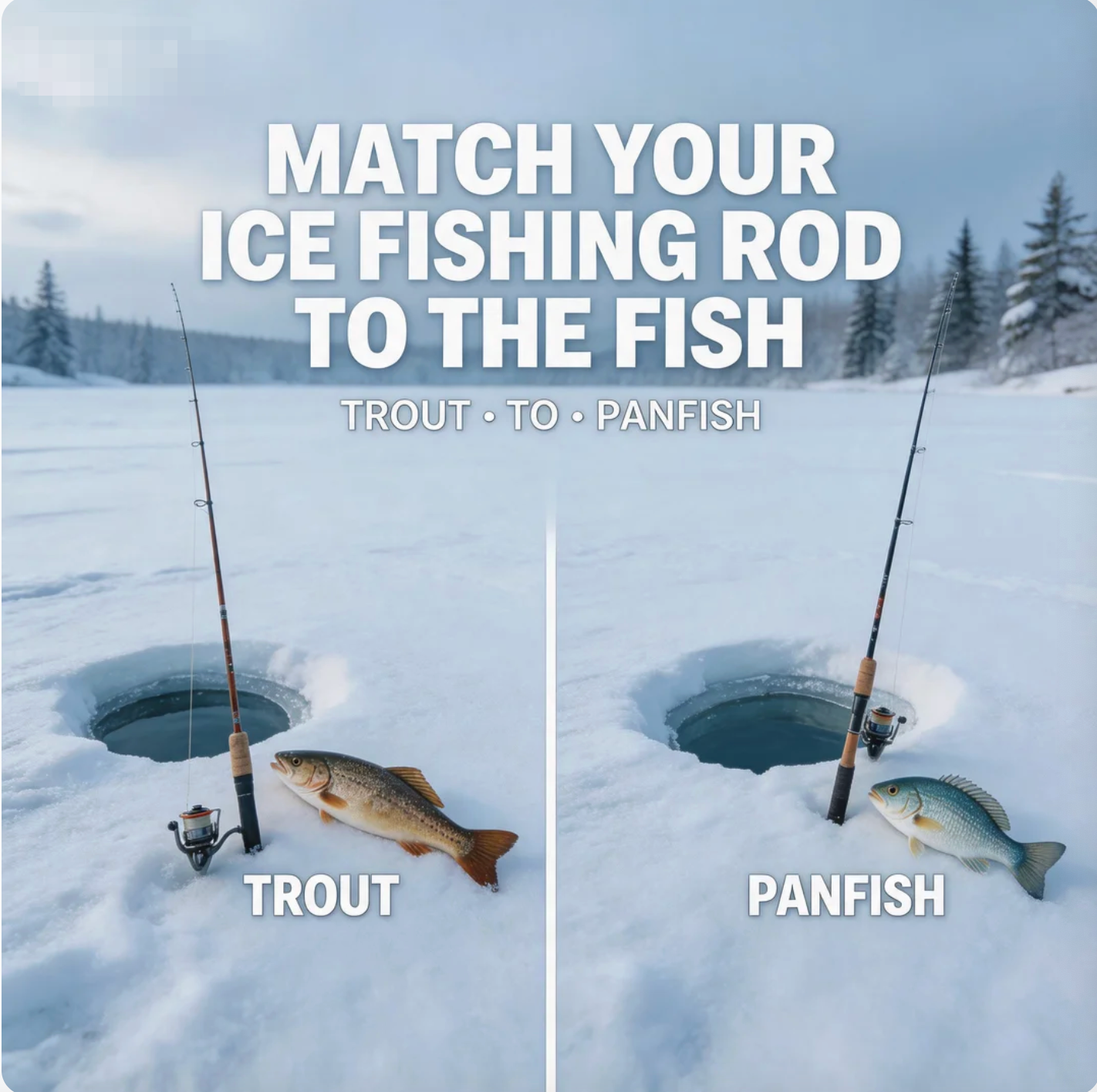Match Your Ice Fishing Rod to the Fish Trout to Panfish
