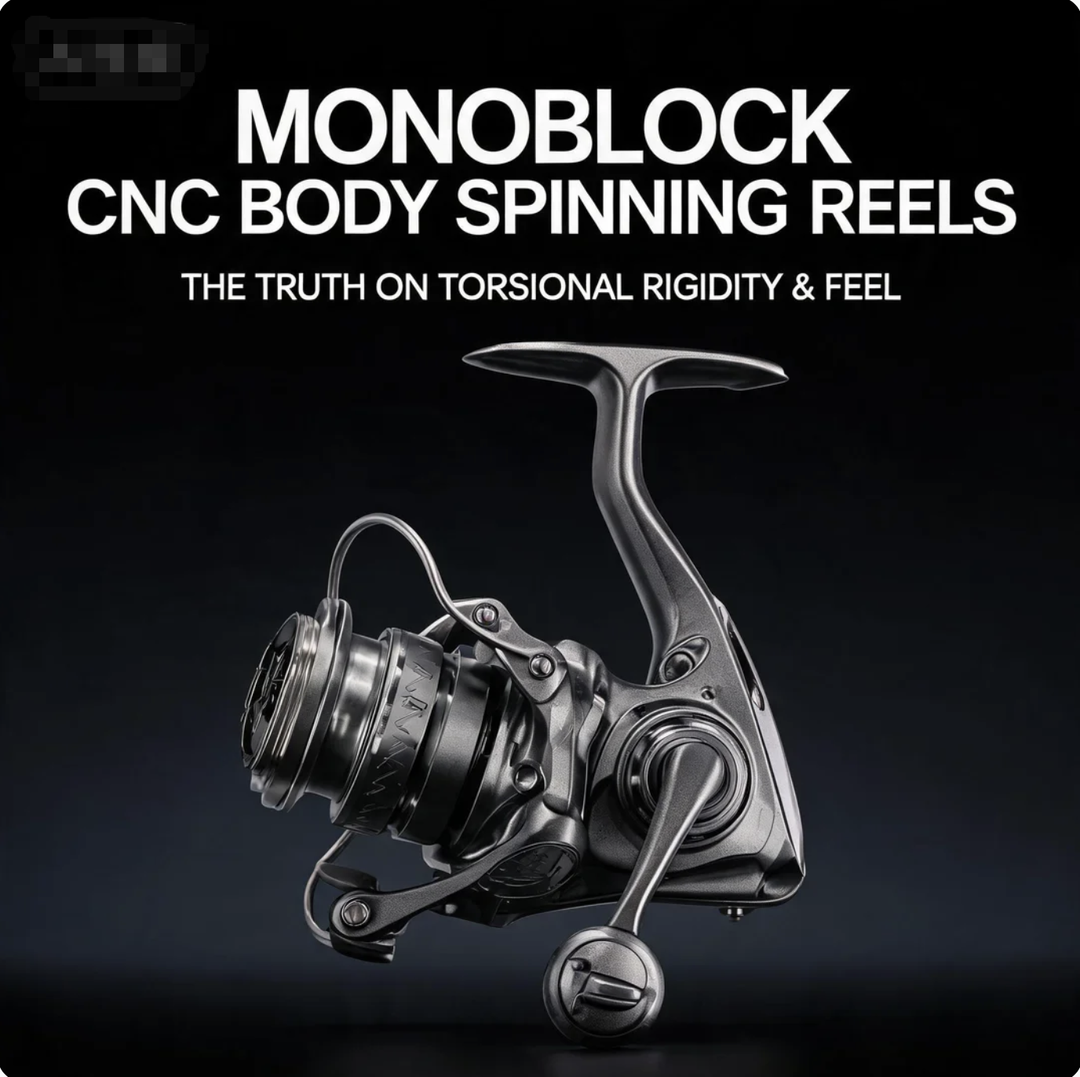Monoblock CNC Body of spinning reels: The Truth on Torsional Rigidity & Feel