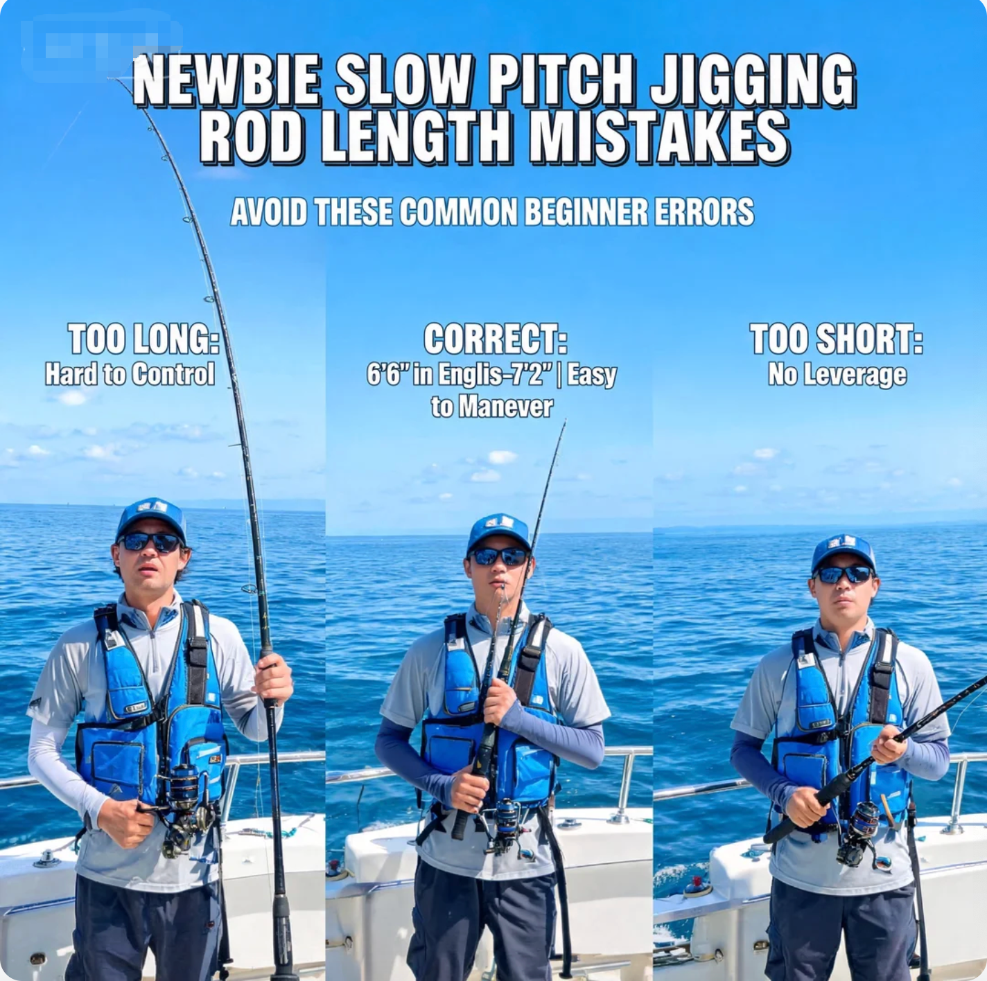 Newbie slow pitch jigging rod length mistakes