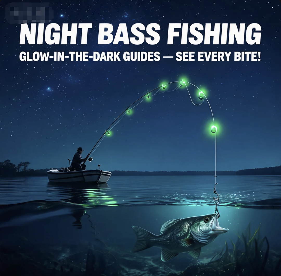 Night Bass Fishing: Glow - In - Dark Guides—See Every Bite！