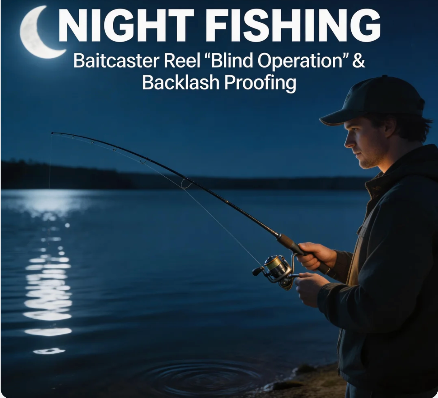 Night Fishing Baitcaste reelr Blind OperationBacklash Proofing