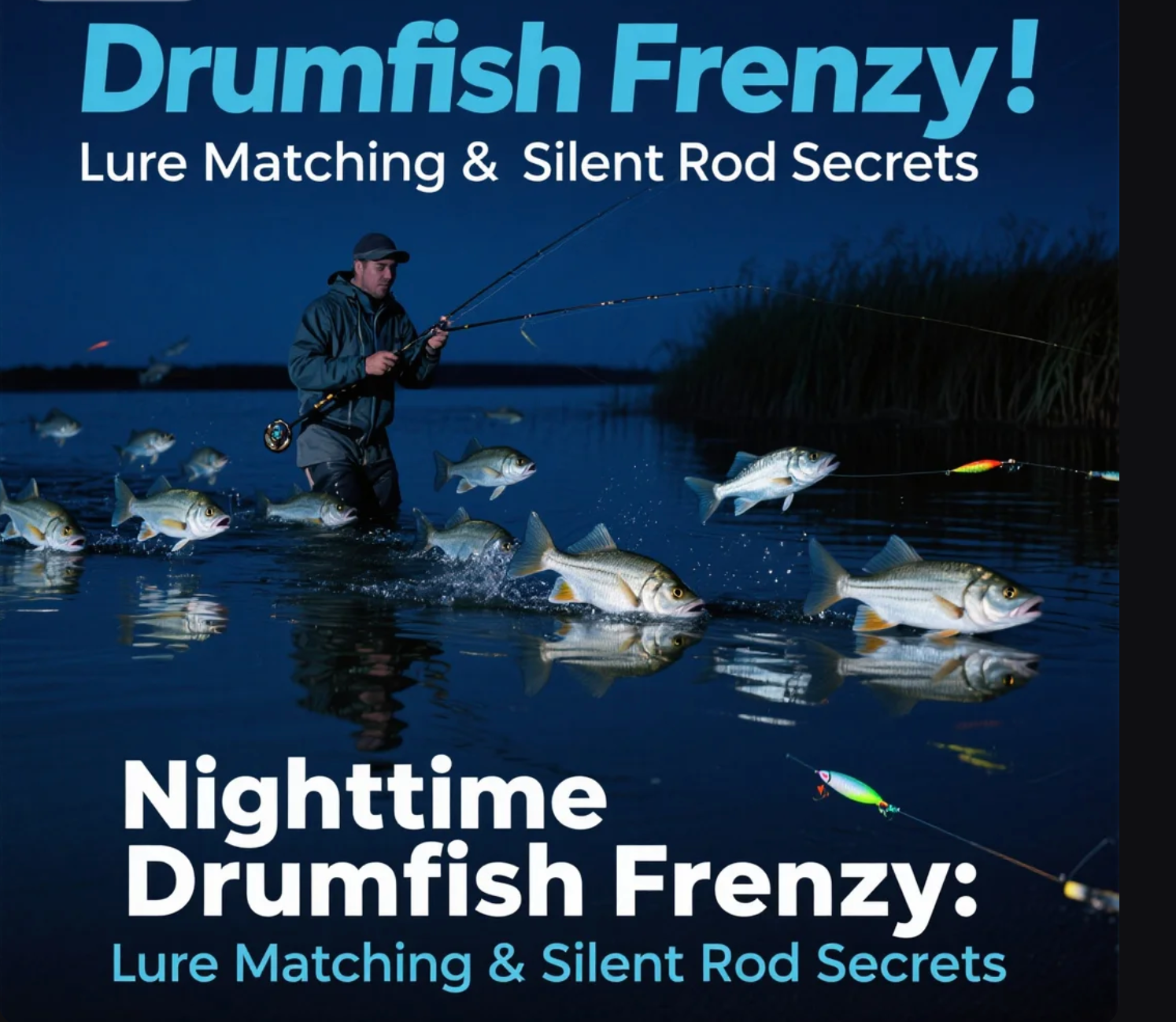 Nighttime Drumfish Frenzy: Lure Matching & Silent Rod Secrets