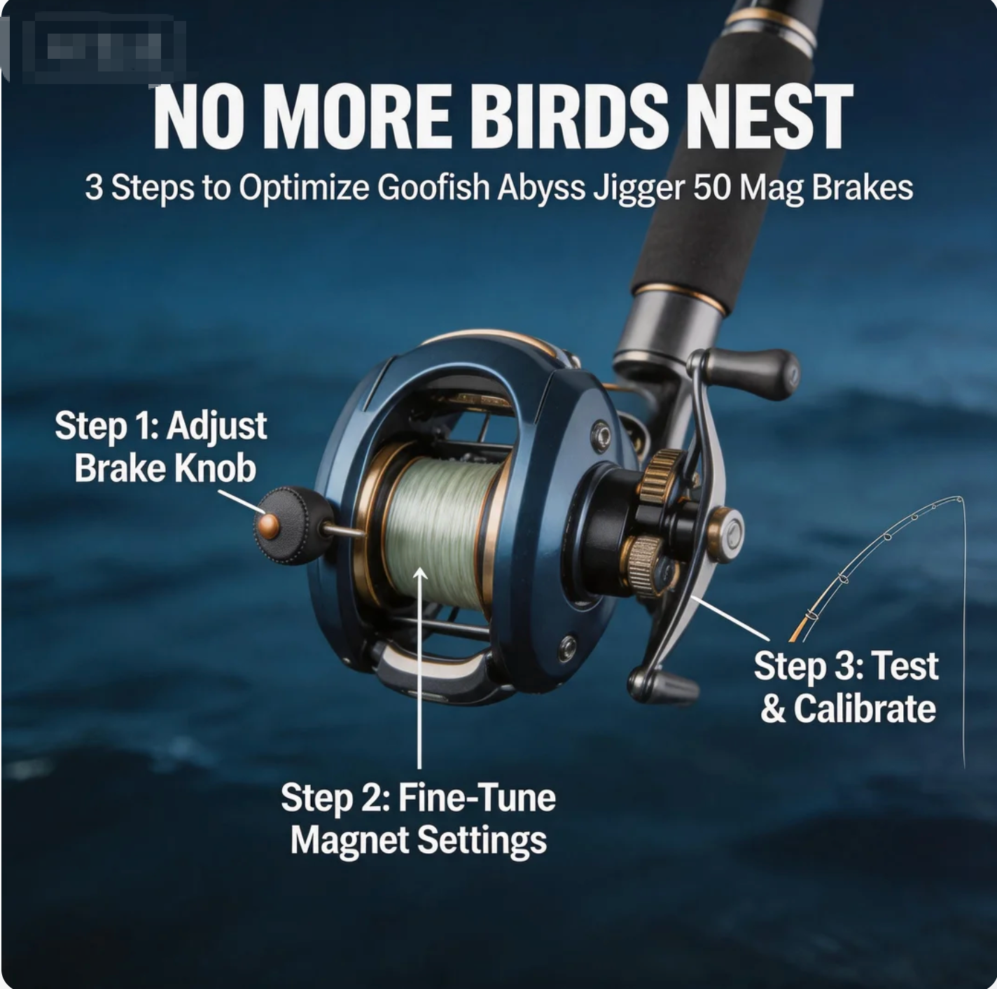 No More Birds Nest: 3 Steps to Optimize Goofish Abyss Jigger 50 jigging reel Mag Brakes