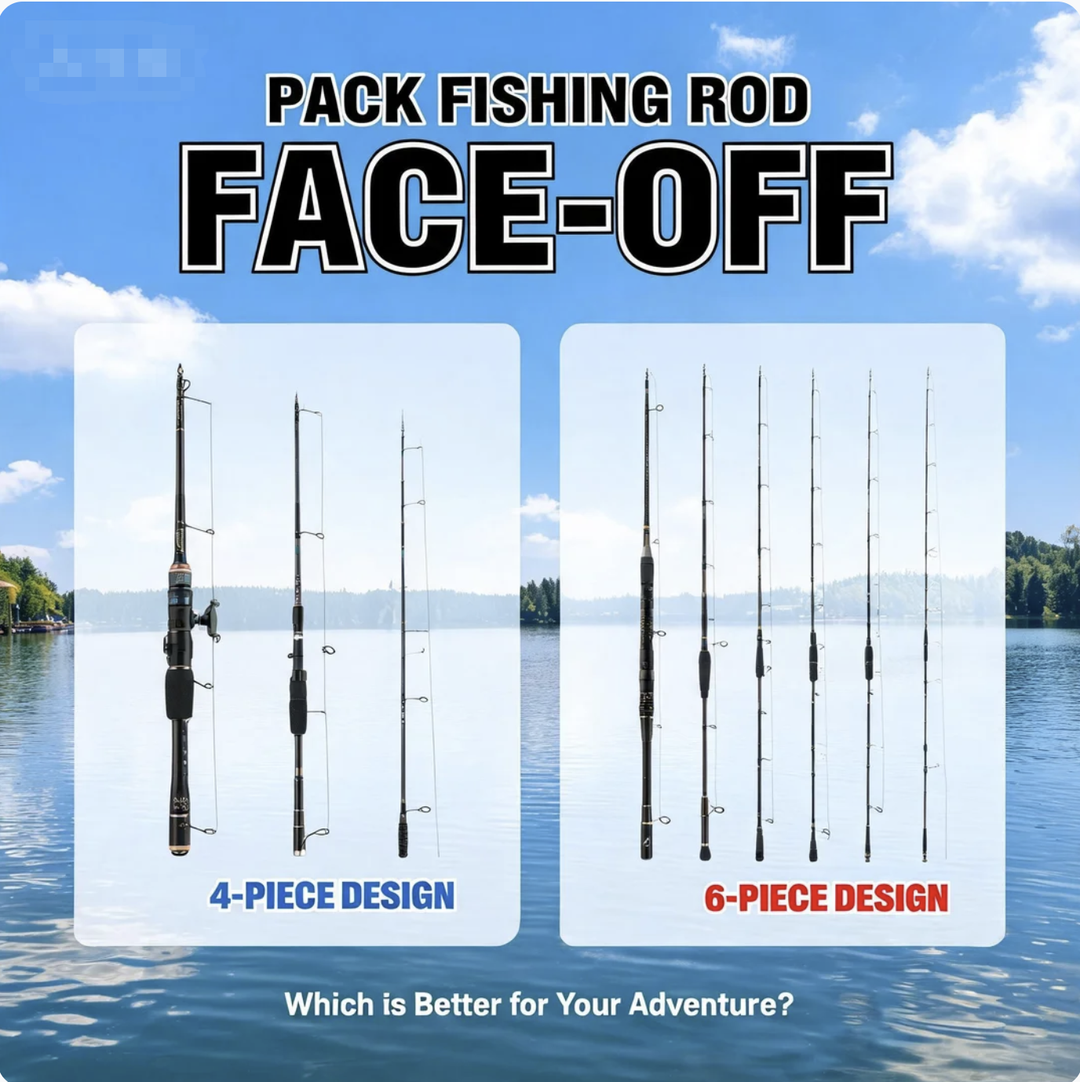 Pack Fishing Rod Face-Off: 4-Piece vs 6-Piece Design