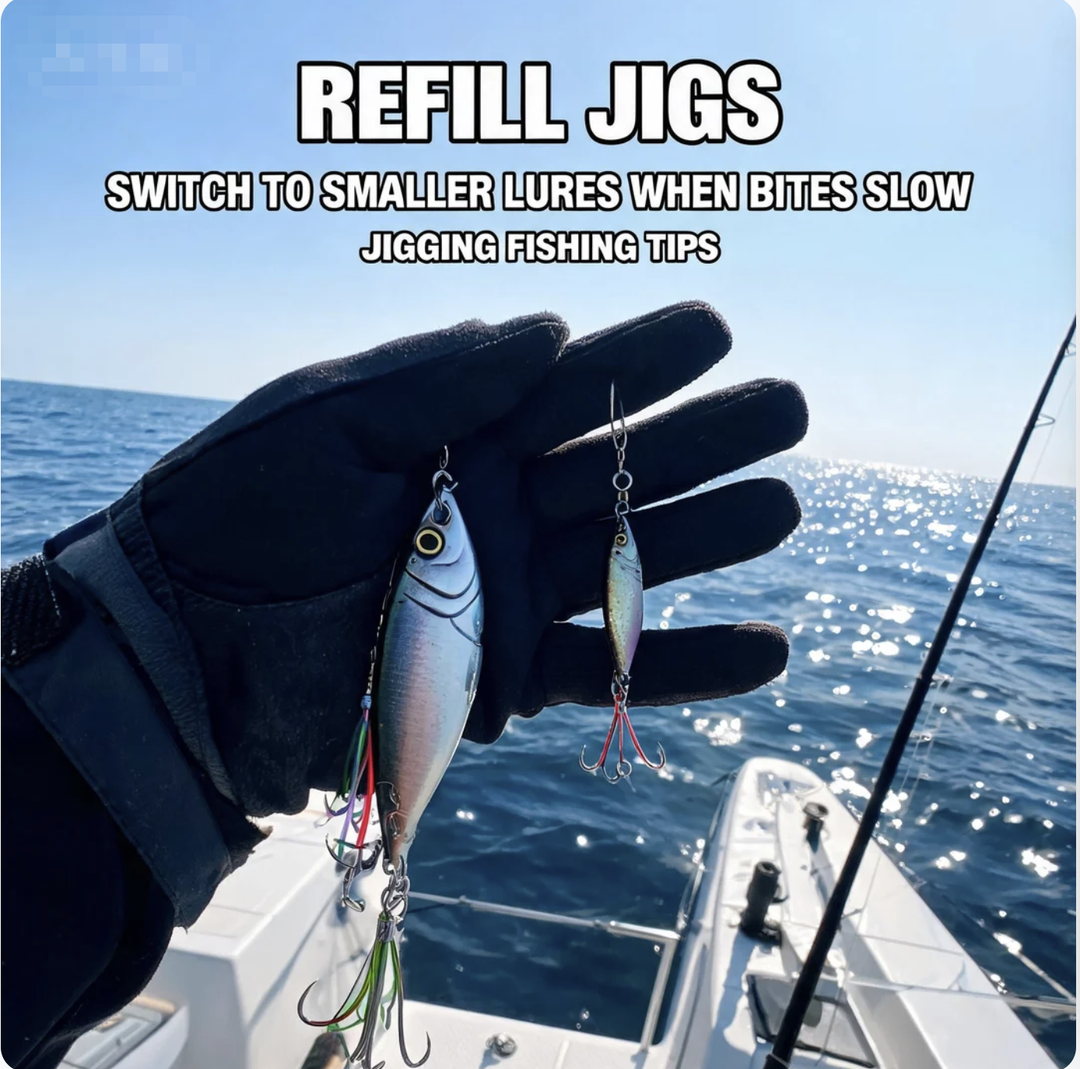 Refill Jigs for jigging fishing: Switch to Smaller Lures When Bites Slow