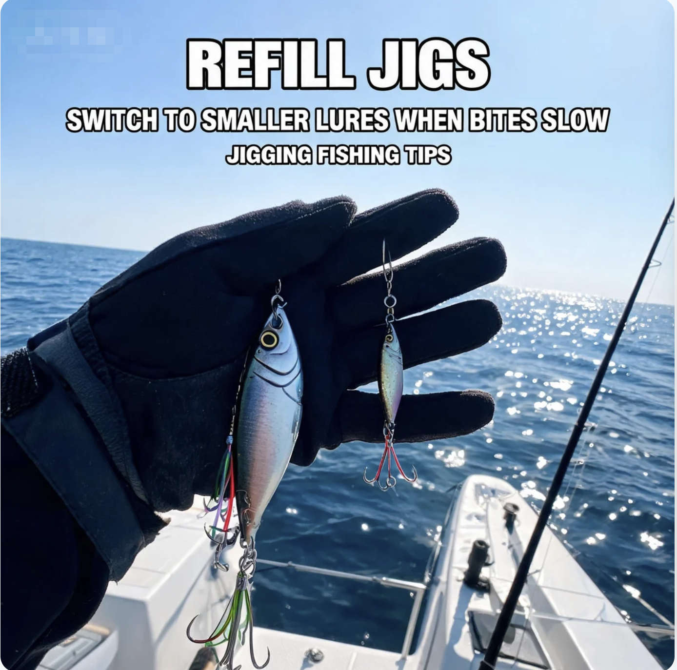 Refill Jigs for jigging fishing: Switch to Smaller Lures When Bites Slow