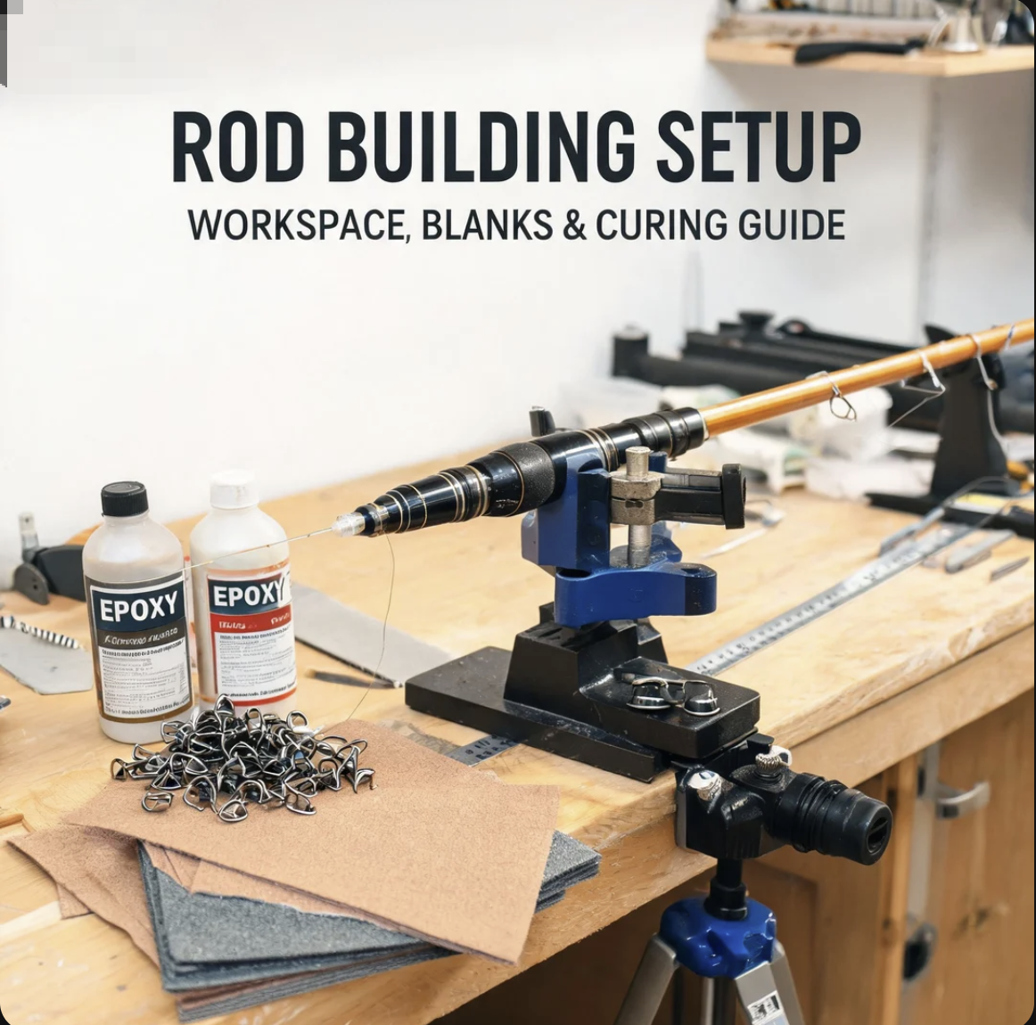 Rod Building Setup Workspace, Blanks & Curing Guide