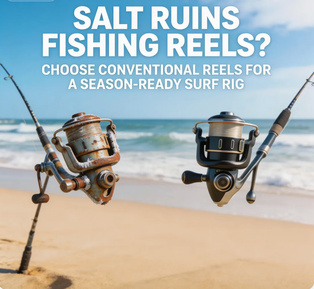 Salt Ruining fishing Reels? Choose Conventional for a Season-Ready Surf Rig