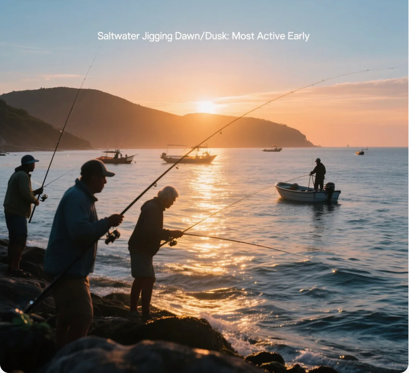 Saltwater Jigging Dawn/Dusk Most Active Early