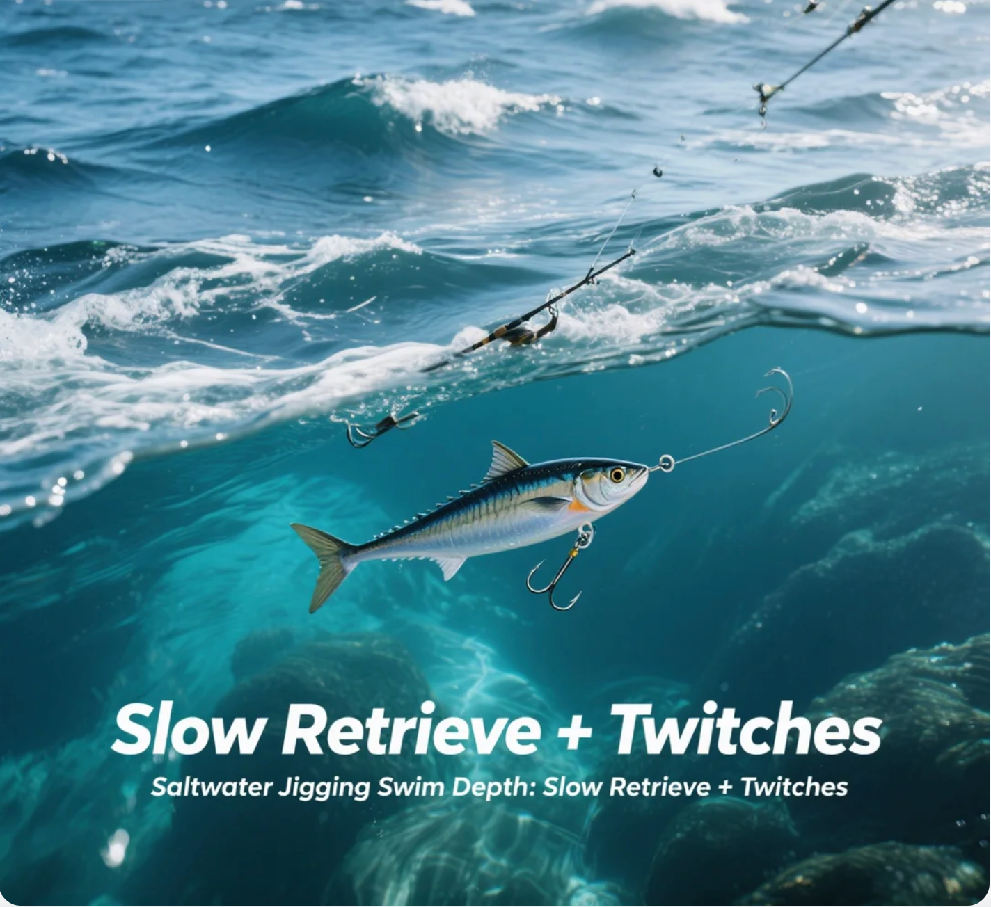Saltwater Jigging Swim Depth Slow Retrieve + Twitches
