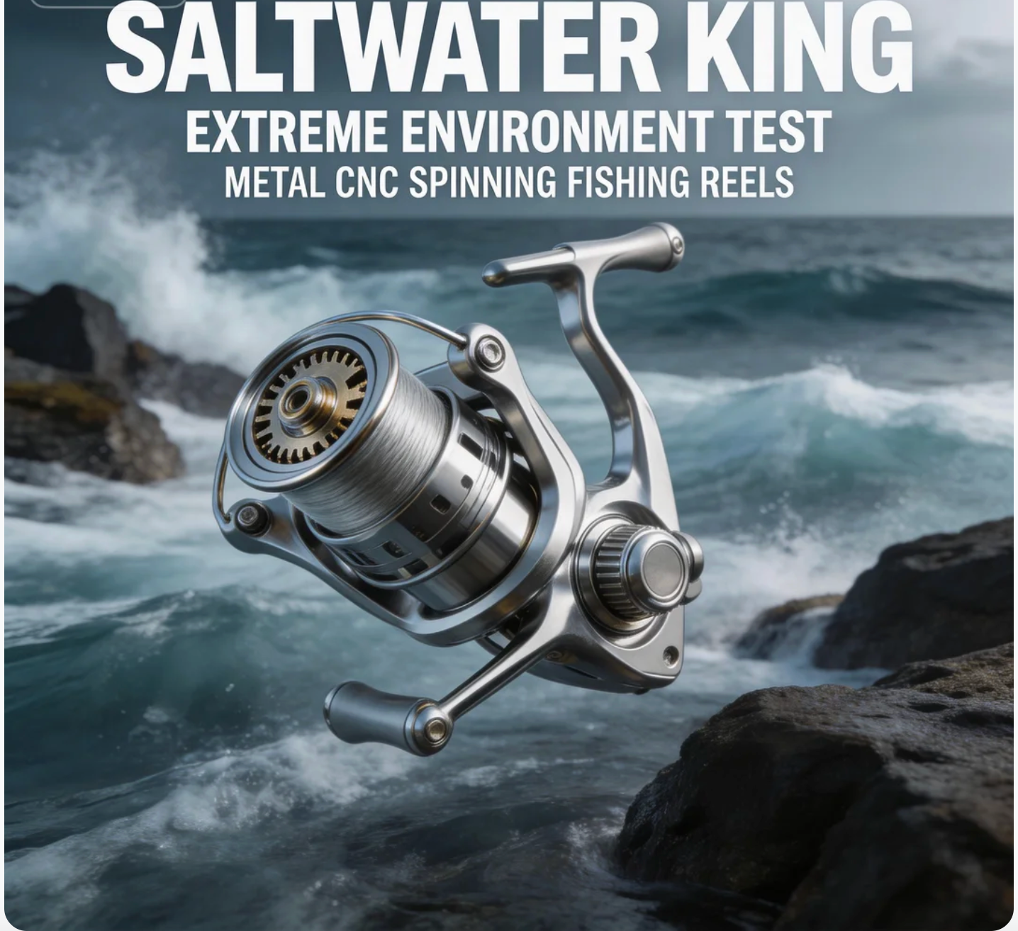 Saltwater King Extreme Environment Test of Metal CNC Spinning fishing Reels
