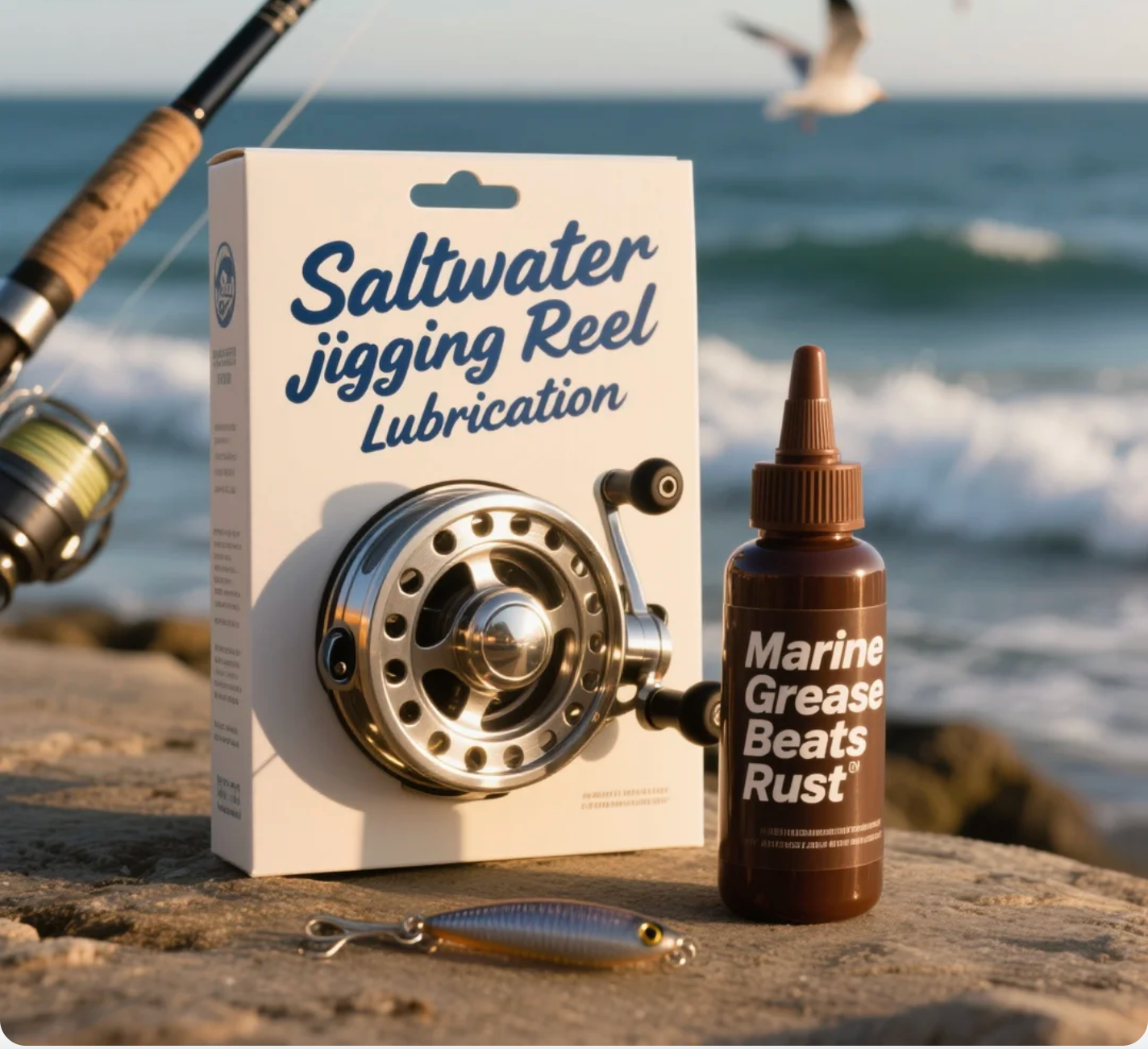 Saltwater jigging Reel Lubrication Marine Grease Beats Rust