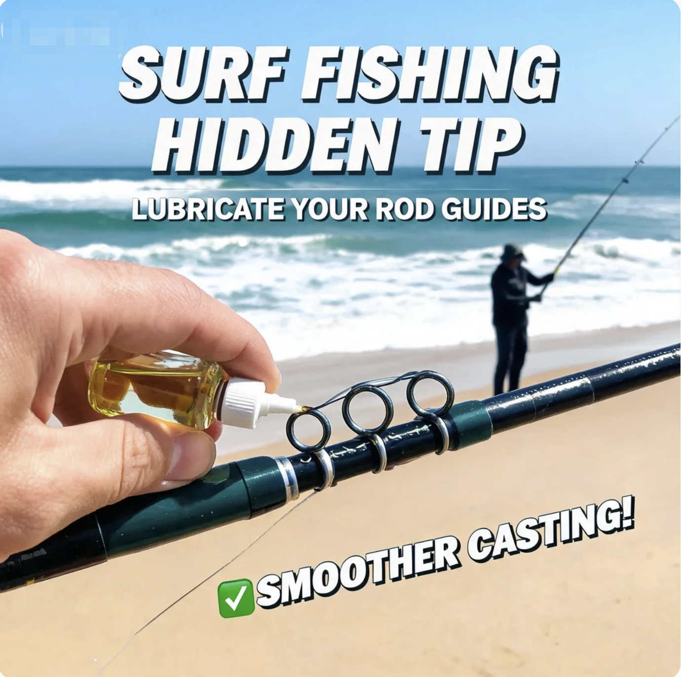 Surf Fishing Hidden Tip: Lubricate Guides—Smoother Casting!