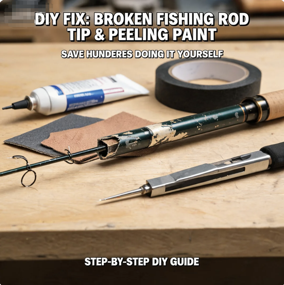 Fix Conventional Fishing Rod: Broken Tip / Peeling Paint—Save Hundreds DIY