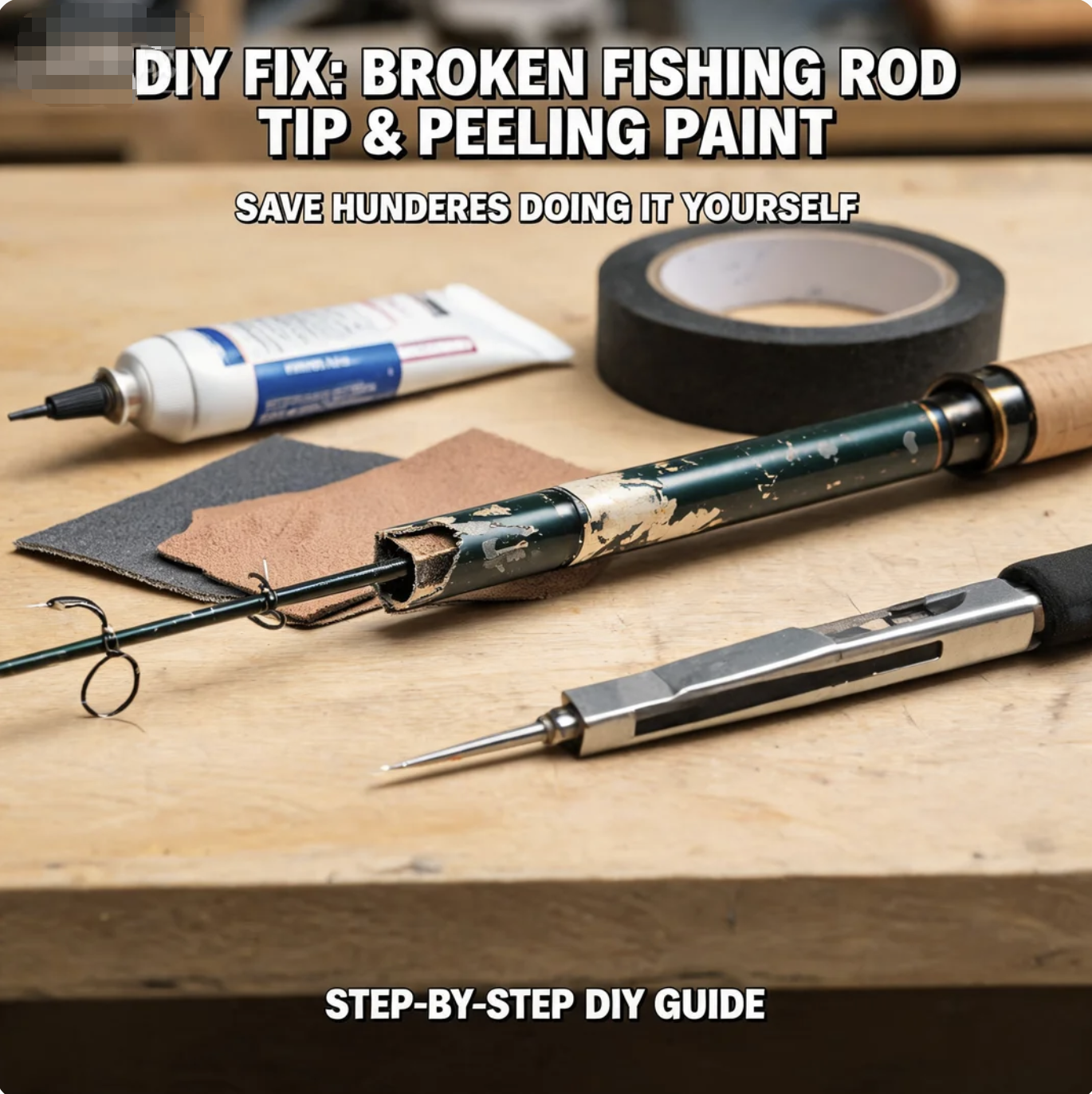 Fix Conventional Fishing Rod: Broken Tip / Peeling Paint—Save Hundreds DIY