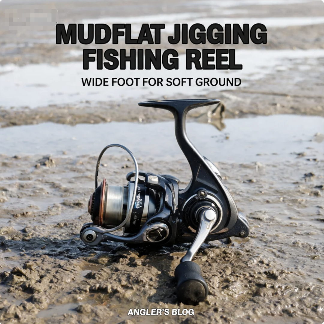  Mudflat Jigging Fishing Reel: Wide Foot for Soft Ground