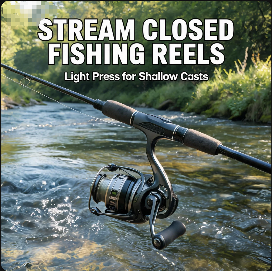 Stream Closed Fishing Reels: Light Press for Shallow Casts