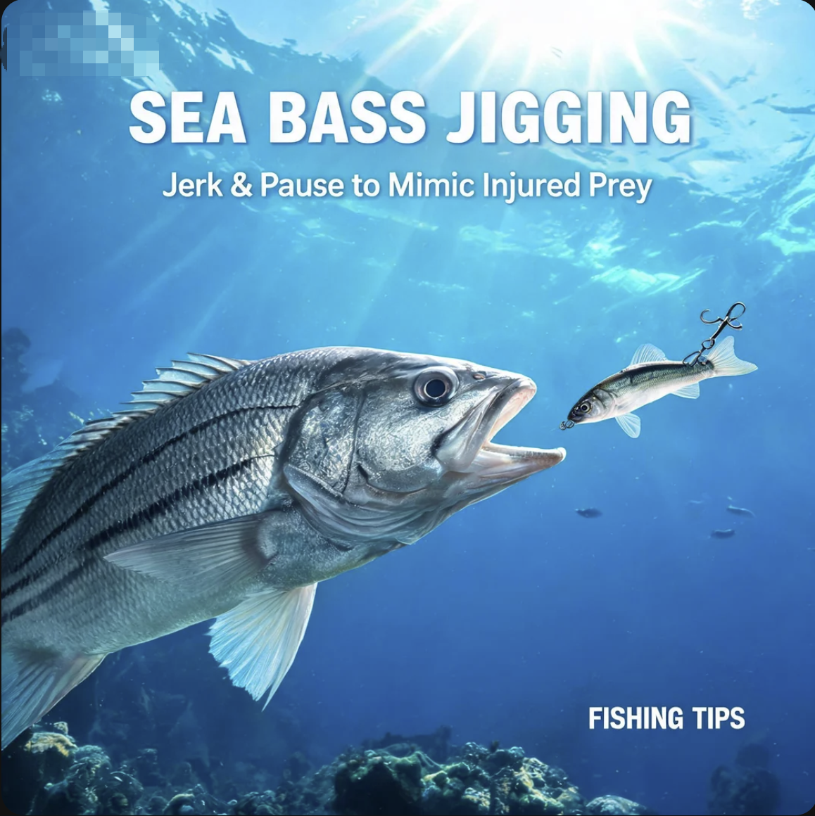 Sea Bass Jigging: Jerk & Pause to Mimic Injured Prey