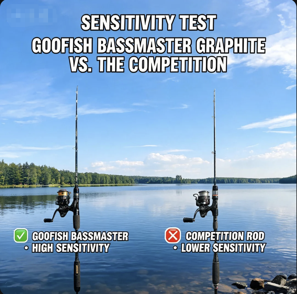 Sensitivity Test: Goofish Bassmaster Graphite Fishing Rod vs. The Competition