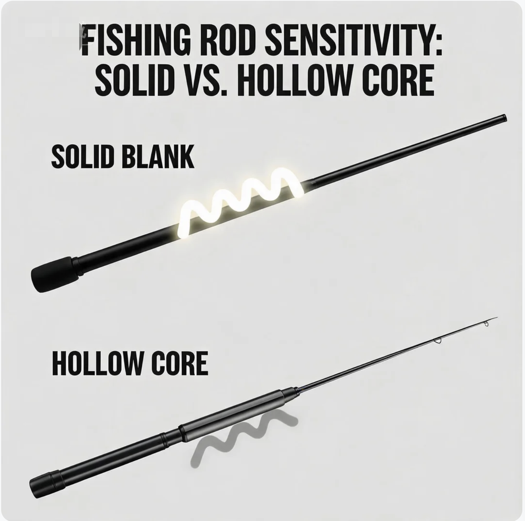 Solid Blank vs. Hollow Core: Sensitivity Differences When Touching the Bottom for fishing rod