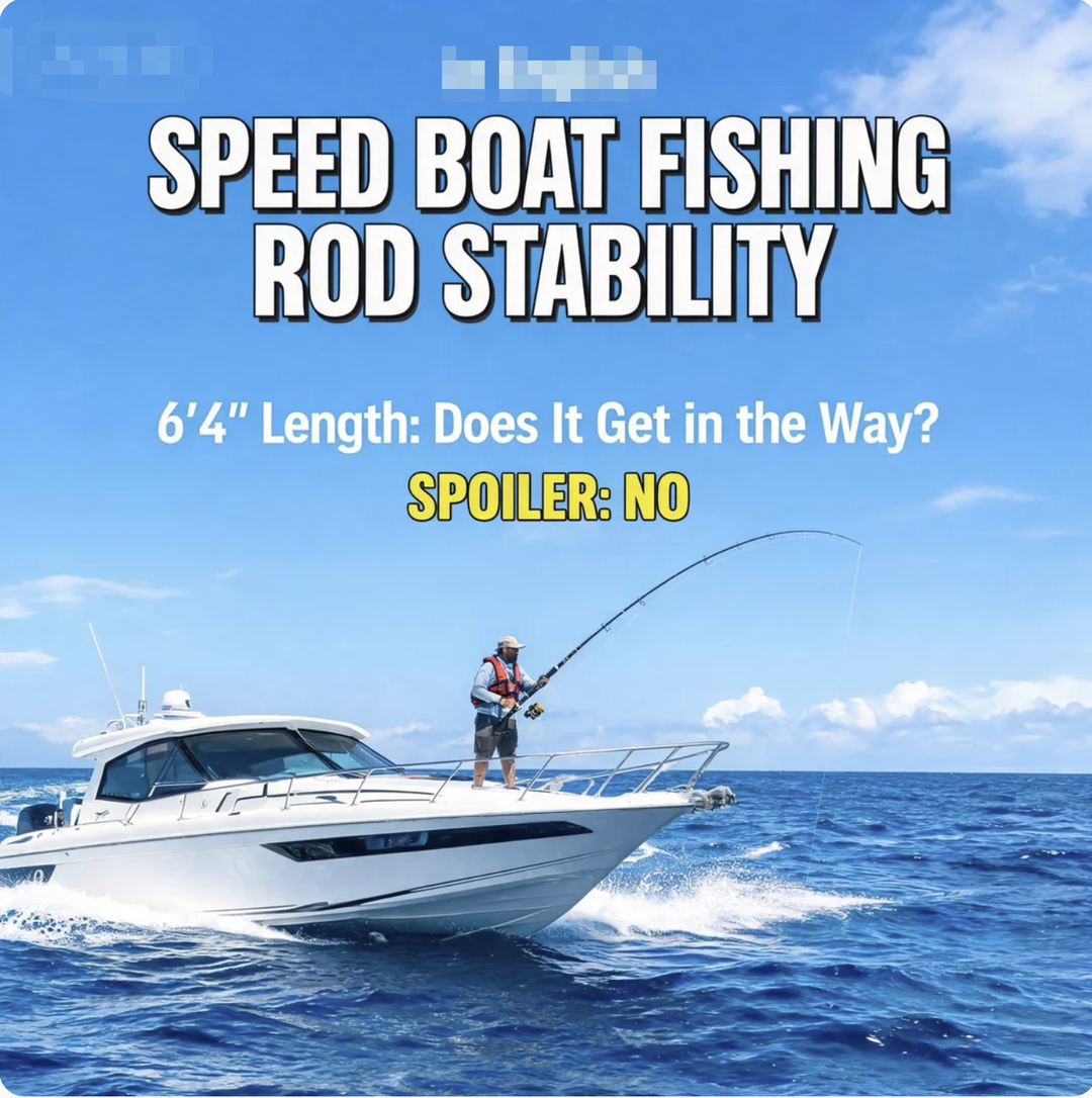 Speed Boat fishing rod Stability: Does the 6'4" Length Get in the Way?