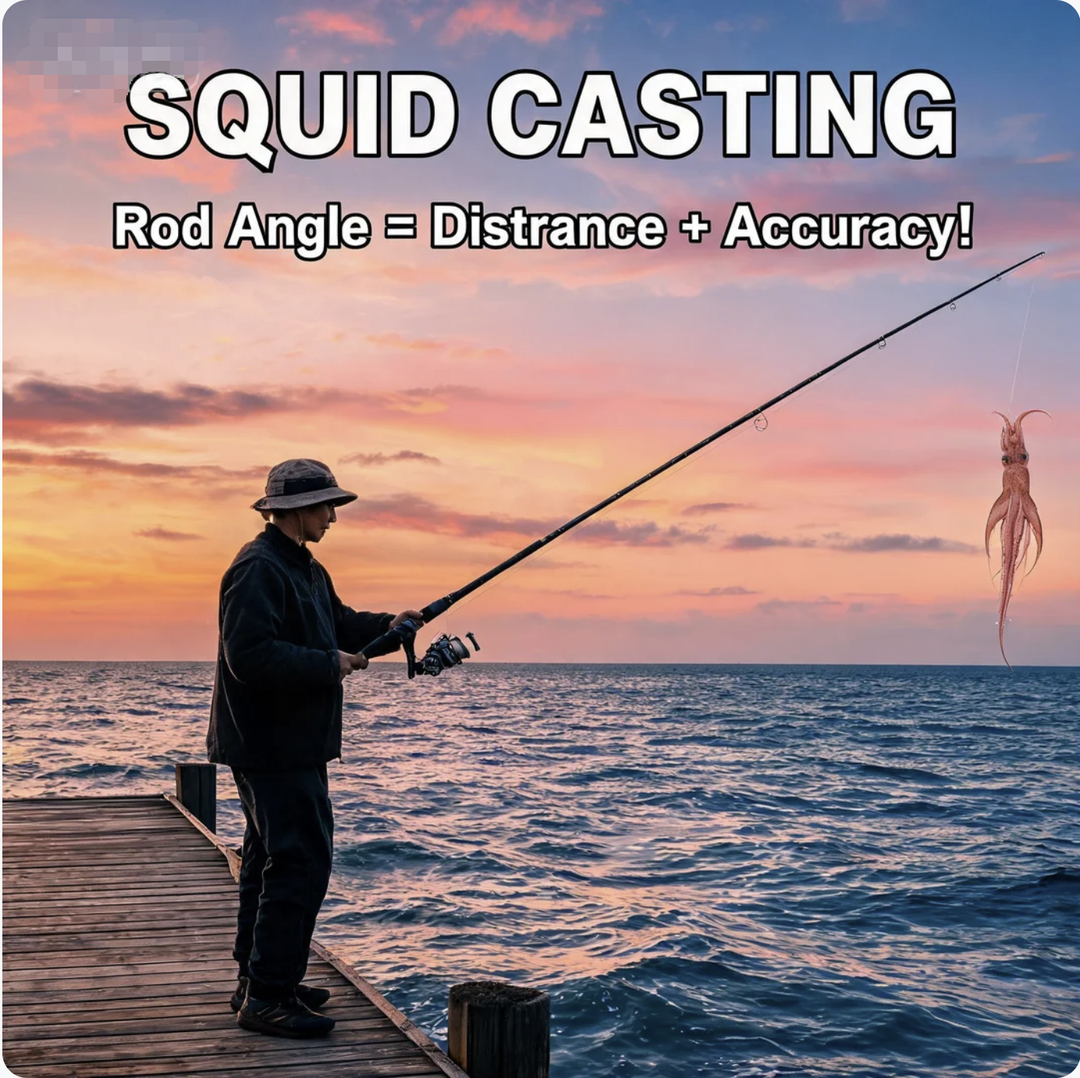 Squid Casting: Rod Angle = Distance + Accuracy