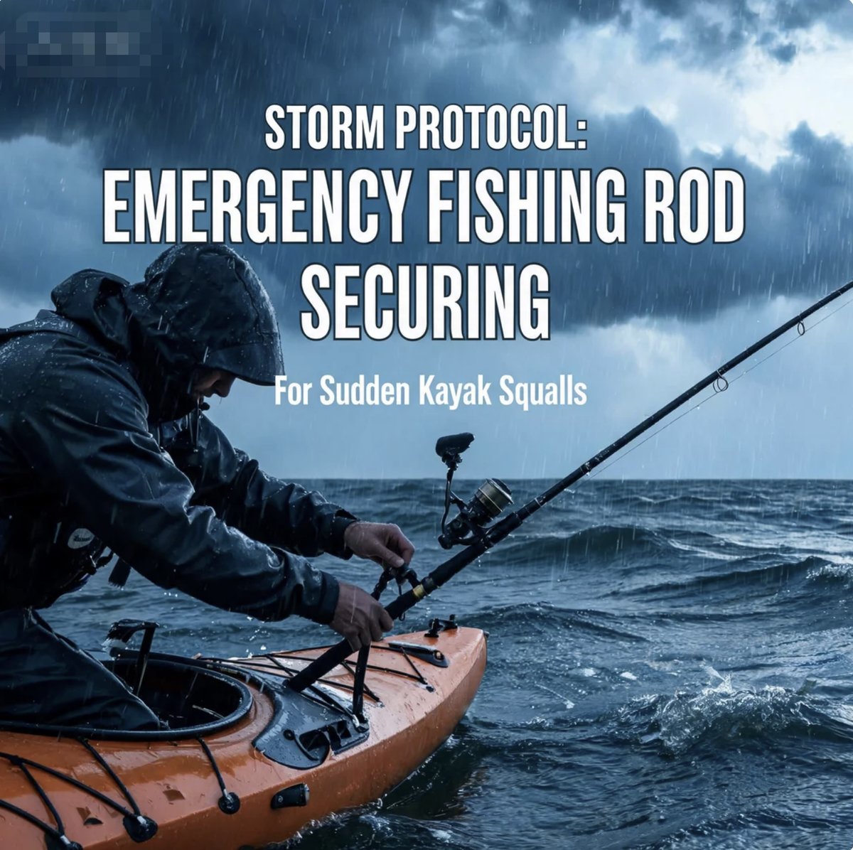 Storm Protocol Emergency Fishing Rod Securing for Sudden Kayak Squalls