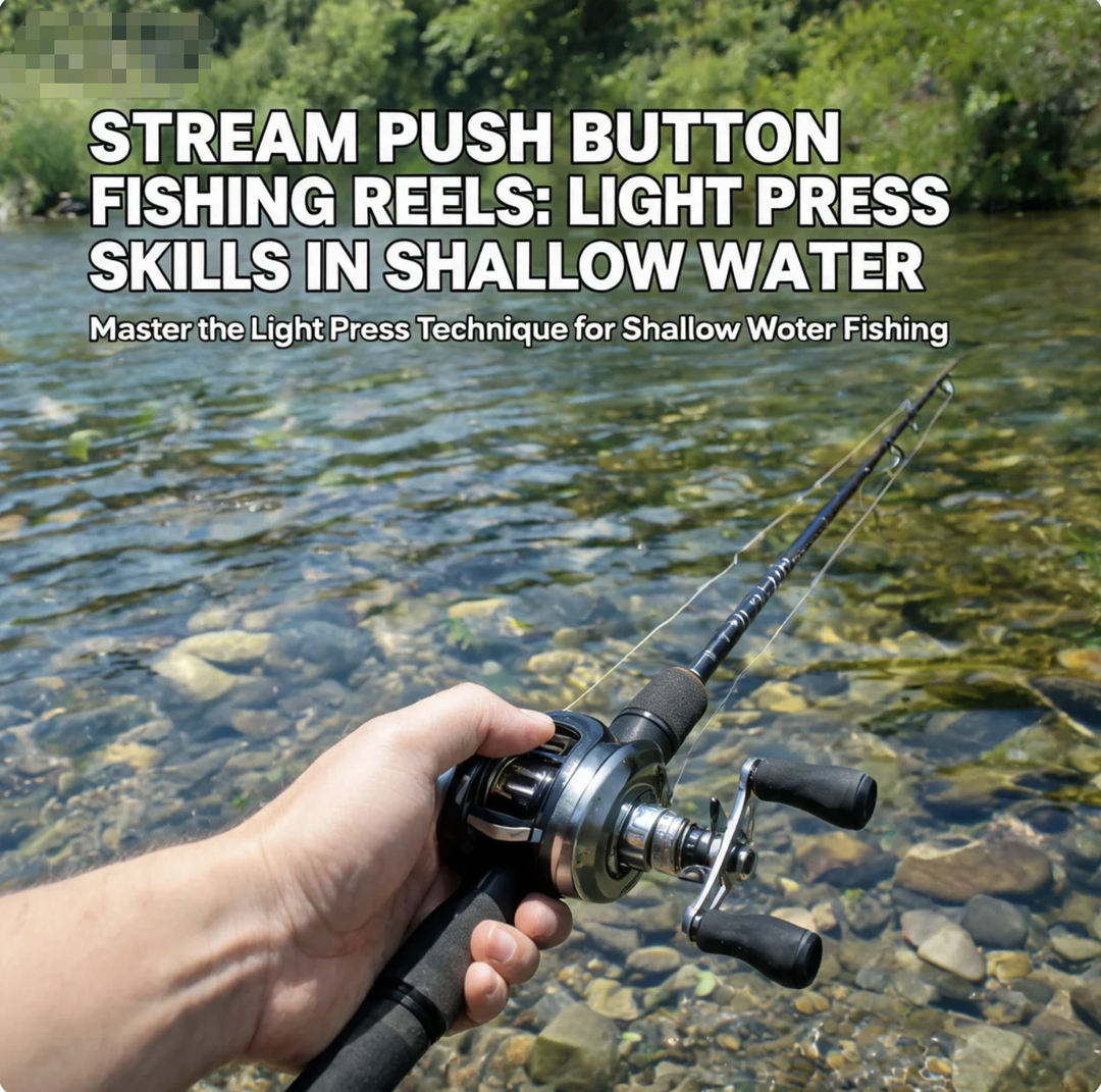 Stream Push Button Fishing reels: Light Press Skills in Shallow Water