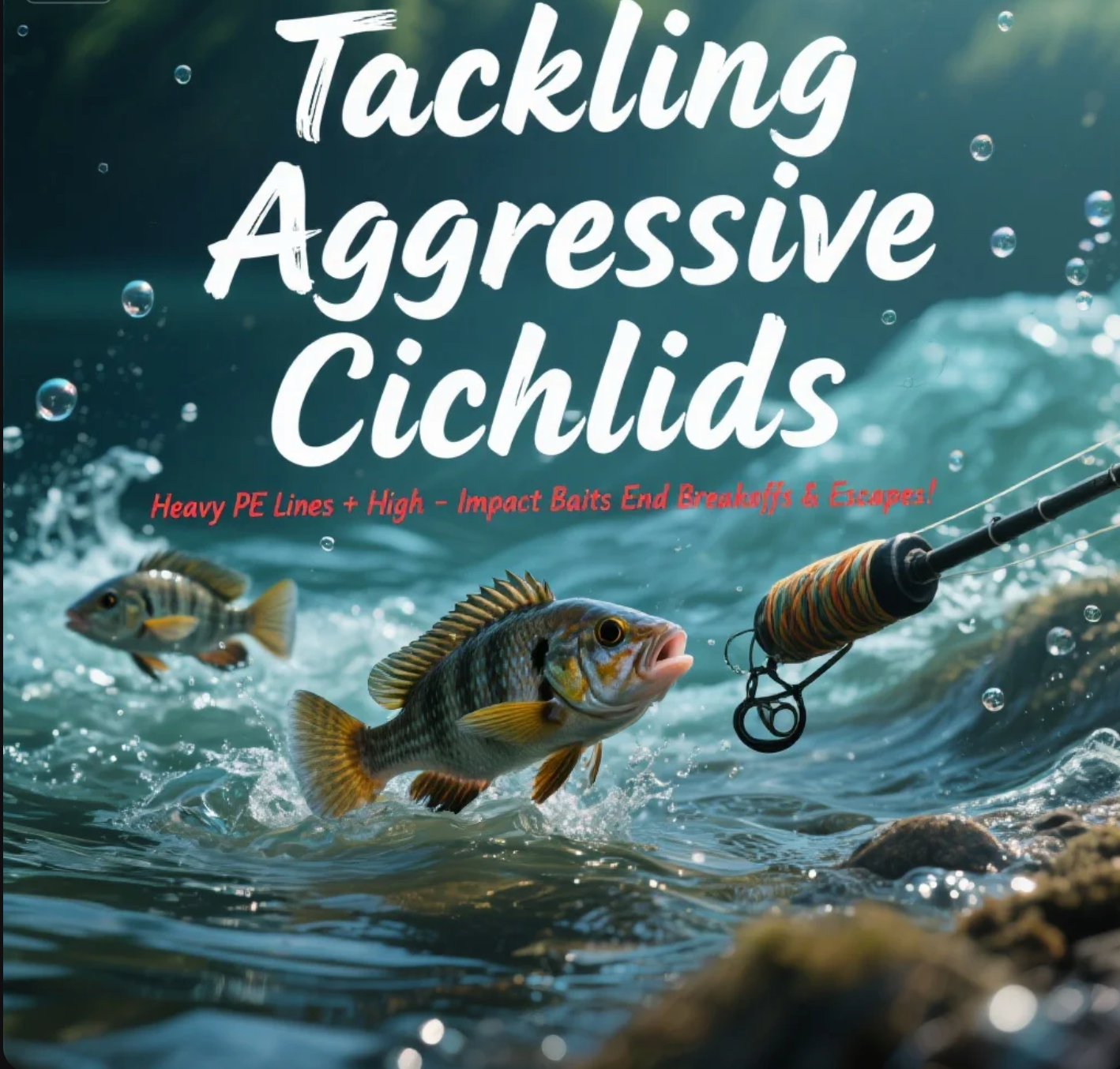 Tackling Aggressive Cichlids: Heavy PE Lines + High - Impact Baits End Breakoffs & Escapes!
