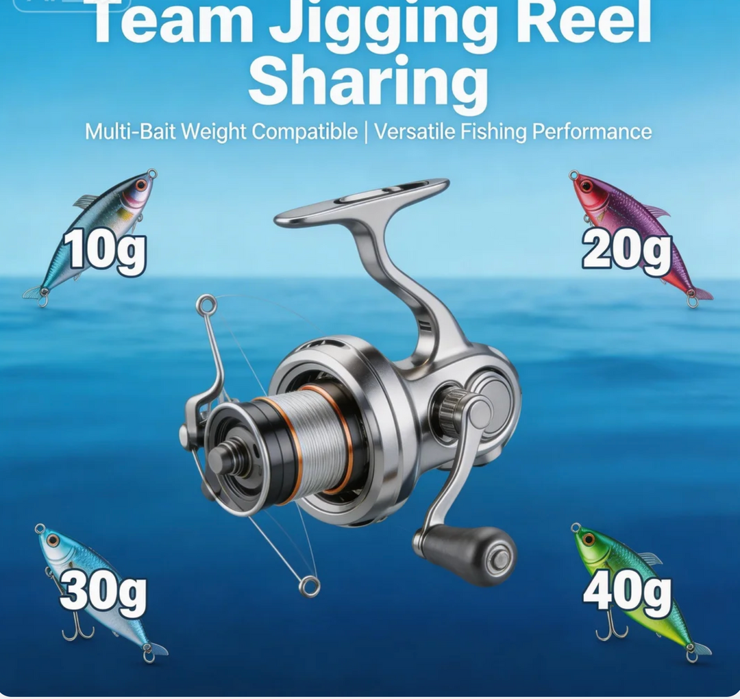 Team Jigging Reel Sharing Multi-Bait Weight Compatible