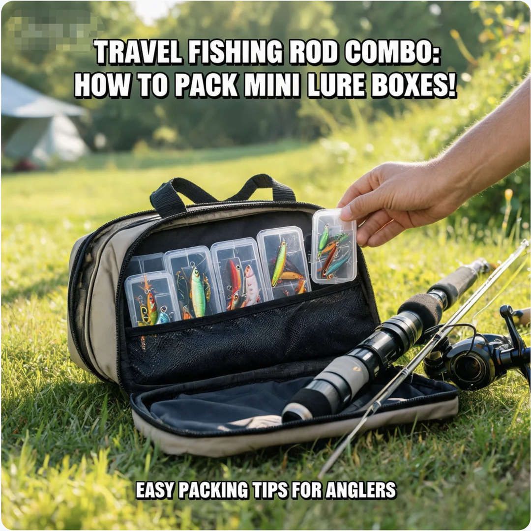 Travel Fishing Rod Combo: How to Pack Mini Lure Boxes!