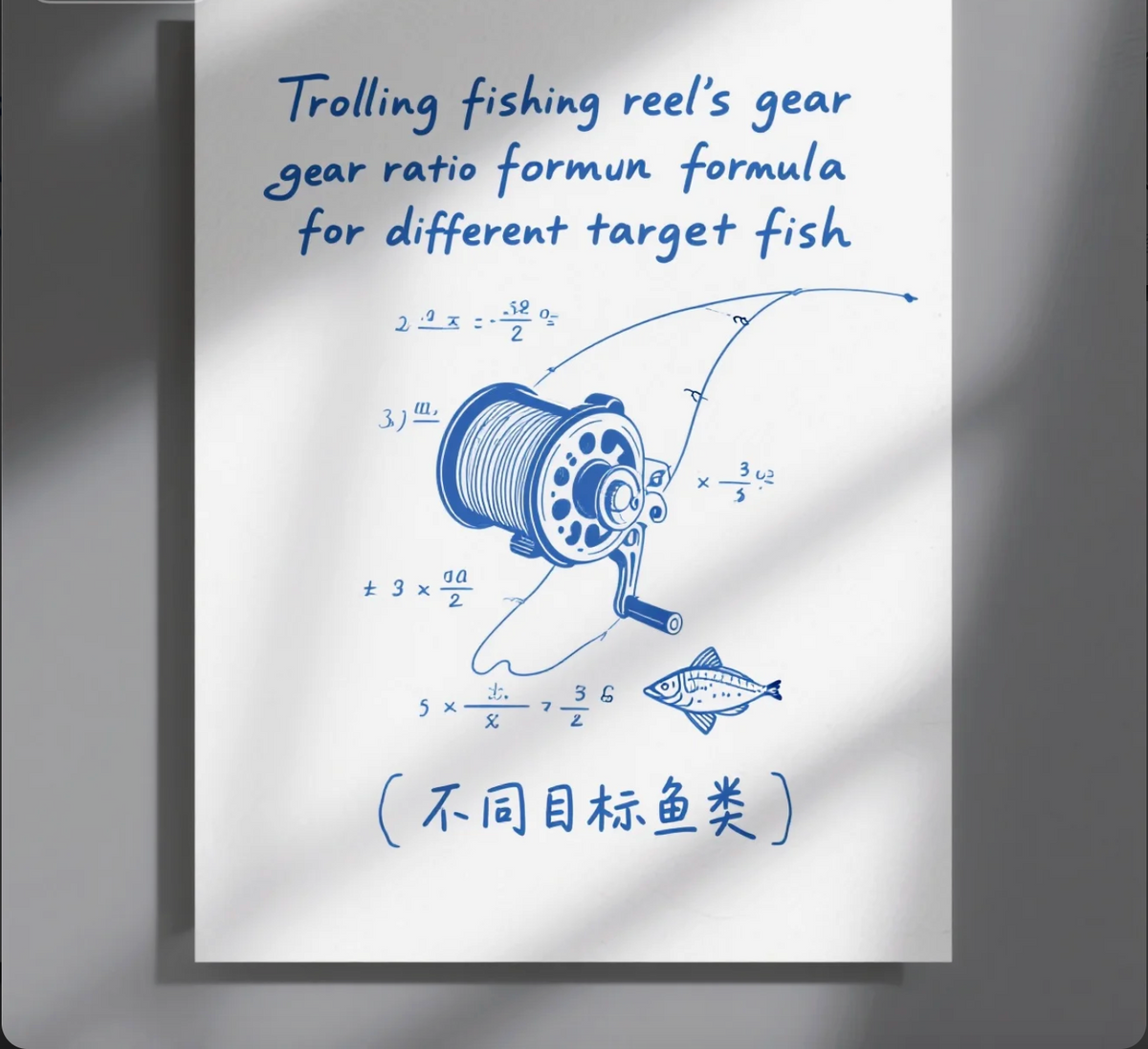 Trolling fishing reel's Gear Ratio Formula for Different Target Fish Trolling fishing reel's Gear Ratio Formula for Different Target Fish