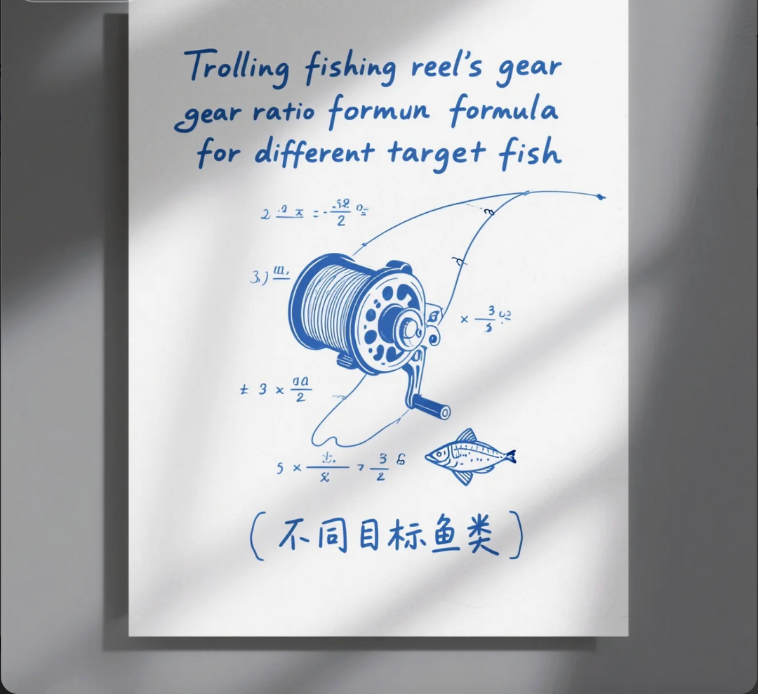 Trolling fishing reel's Gear Ratio Formula for Different Target Fish