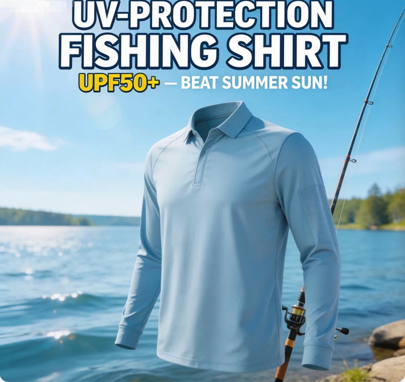 UV - Protection Fishing Shirt UPF50+—Beat Summer Sun!