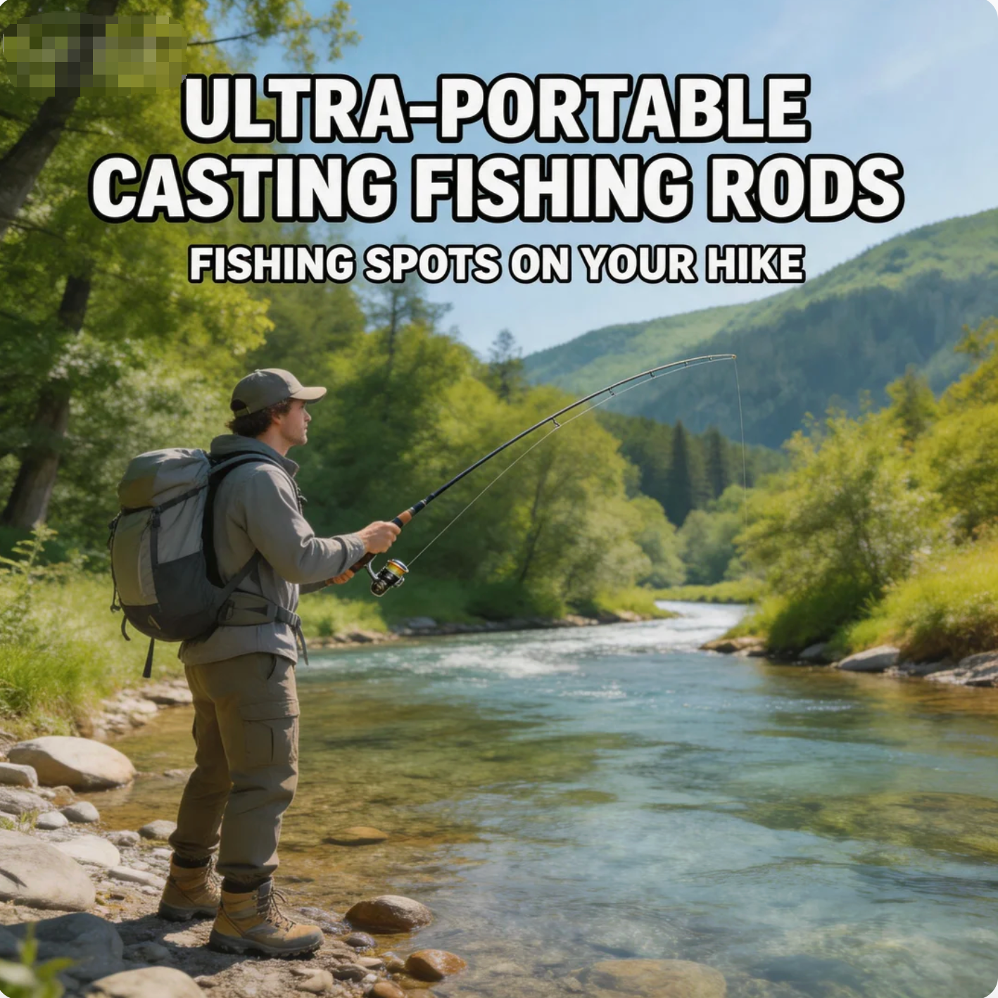 Ultra-Portable Casting Fishing Rods Fishing Spots on Your Hike