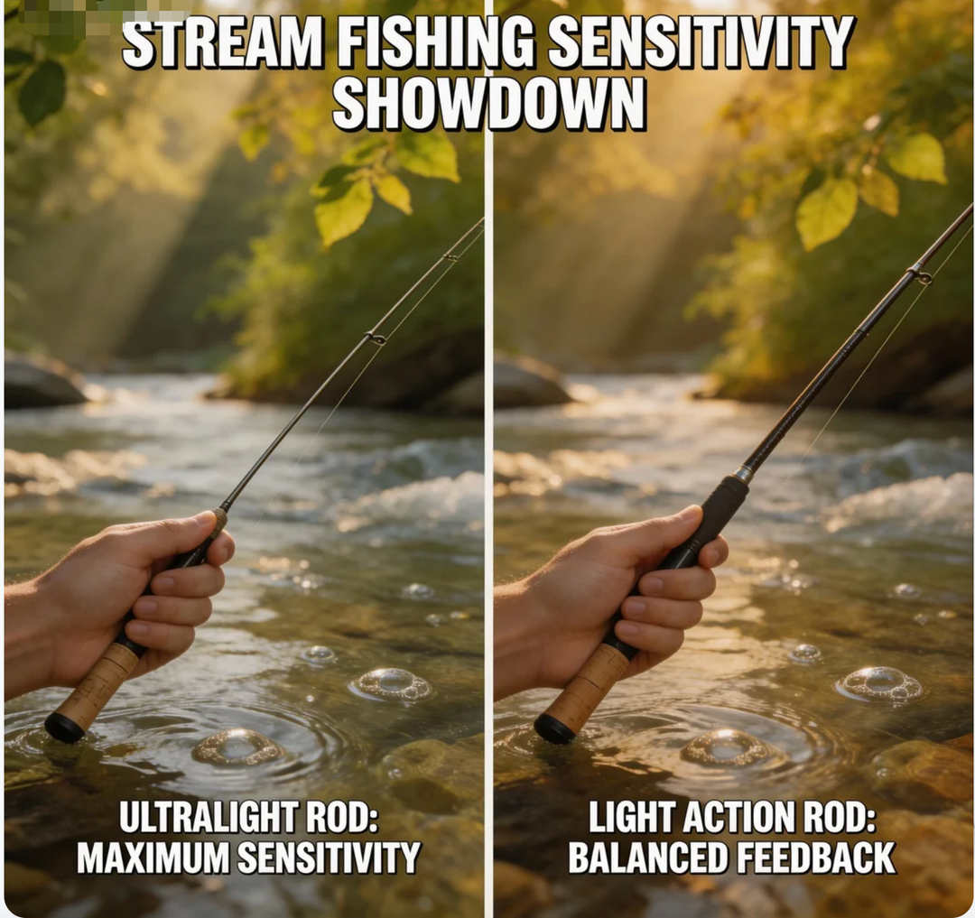 Ultralight vs Light Action fising rod Sensitivity for Streams fishing