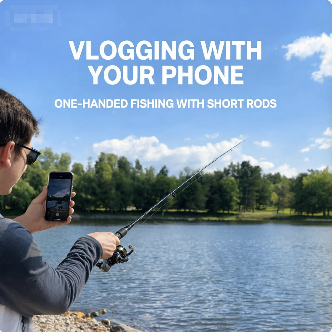 Vlogging with Your Phone: One-Handed Fishing with Short Rods