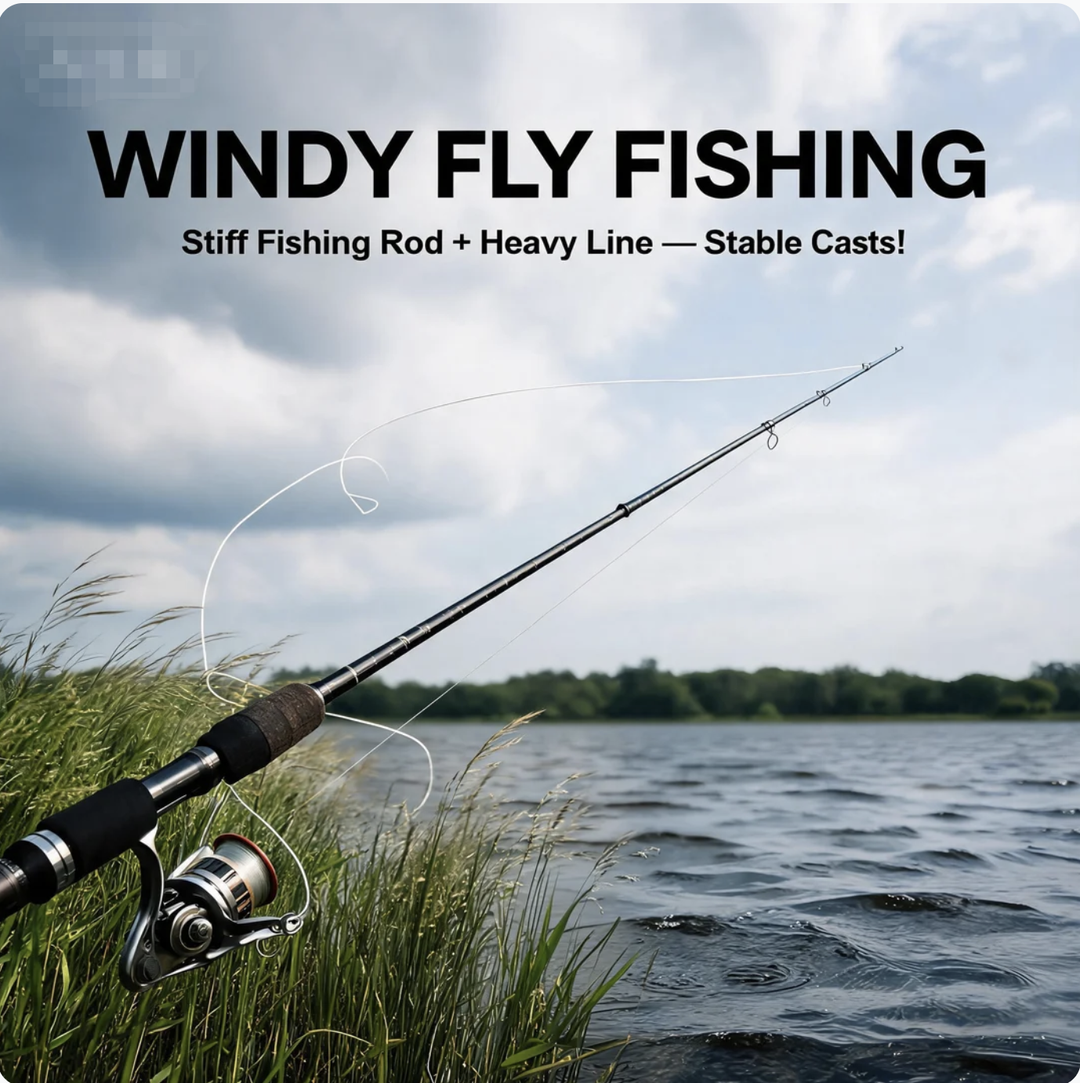 Windy Fly Fishing: Stiff Fishing Rod + Heavy Line—Stable Casts