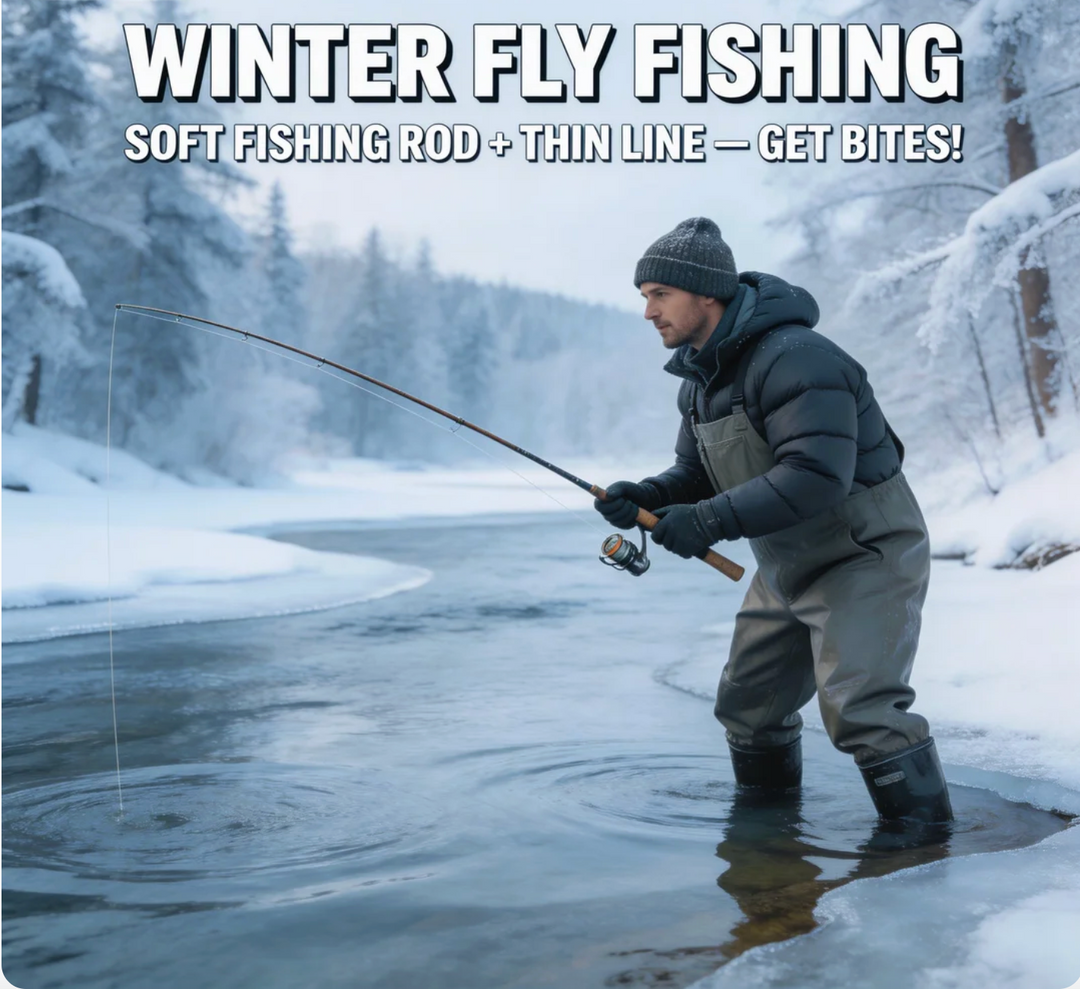 Winter Fly fishing  Soft Fishing Rod + Thin Line—Get Bites!