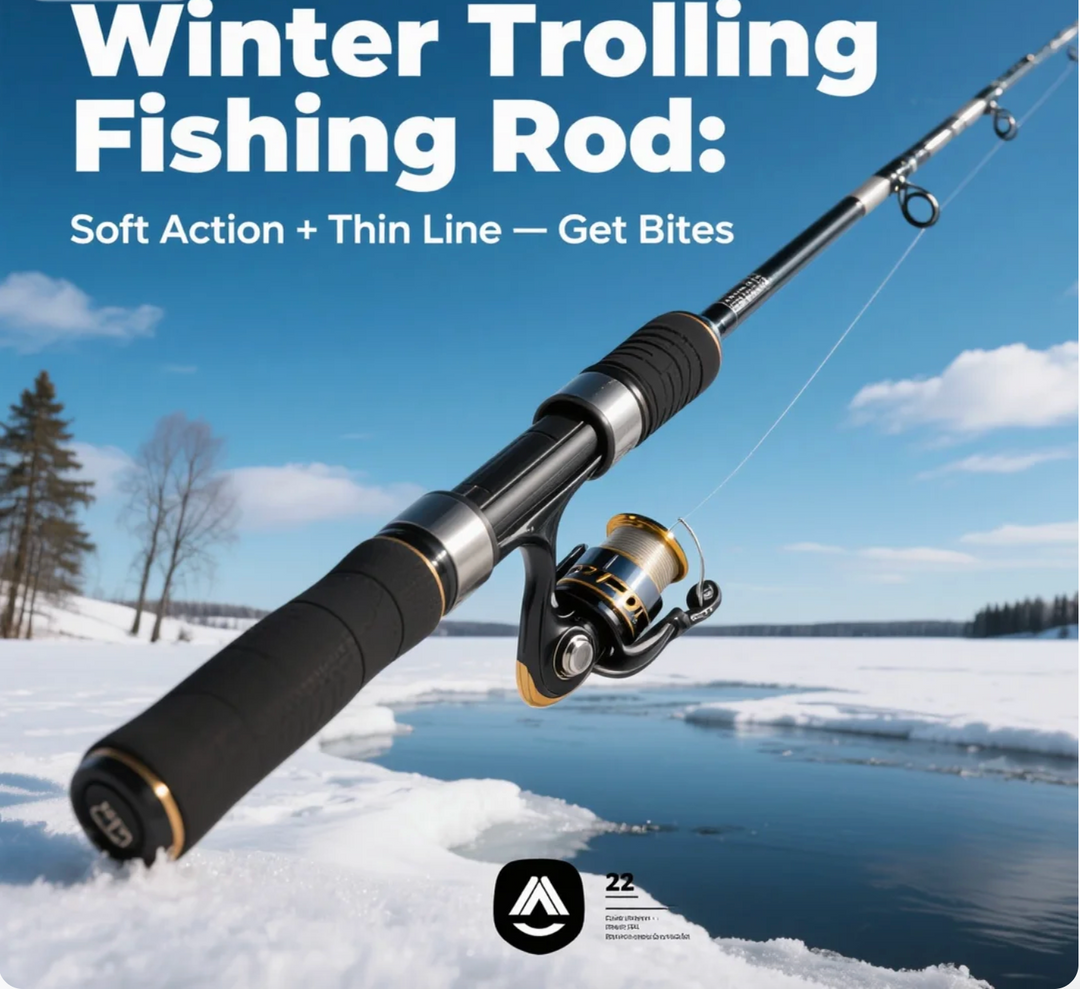 Winter Trolling Fishing Rod Soft Action + Thin Line—Get Bites