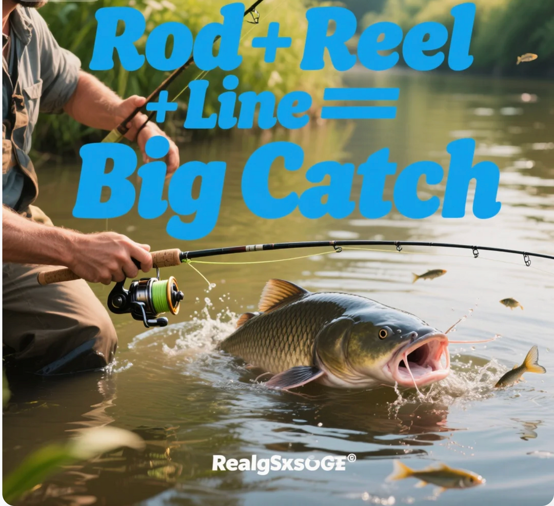 catfish fishing Combo Secret Rod + Reel + Line = Big Catch