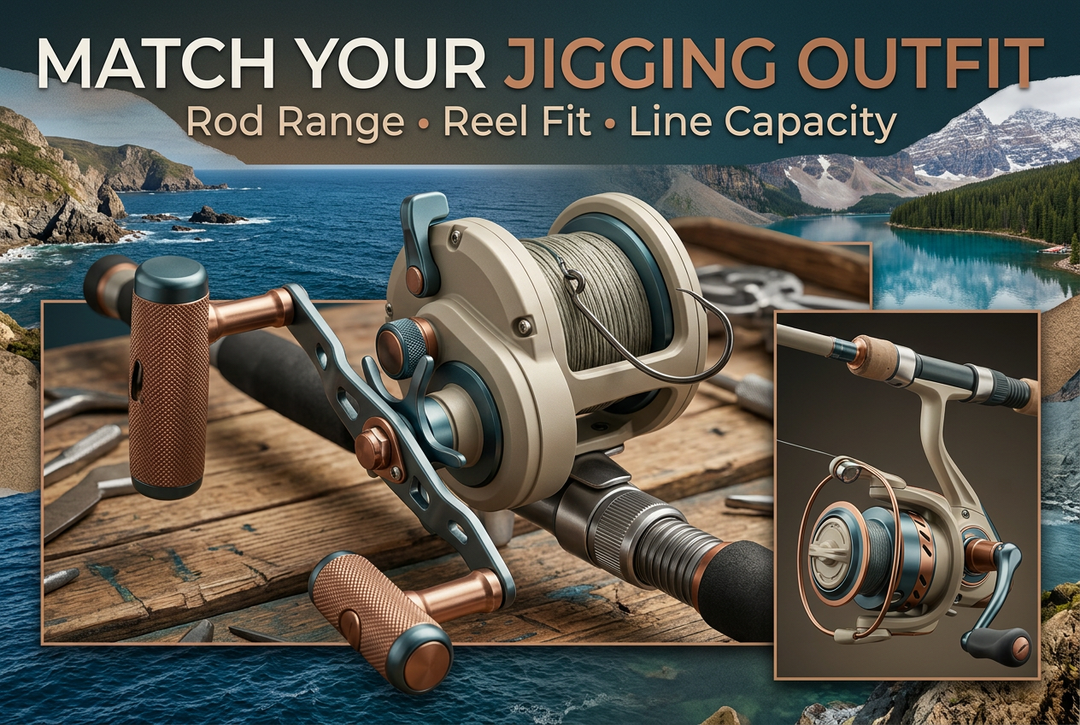 Editorial comparison of generic spinning and conventional reel configurations with coastal and freshwater scenery