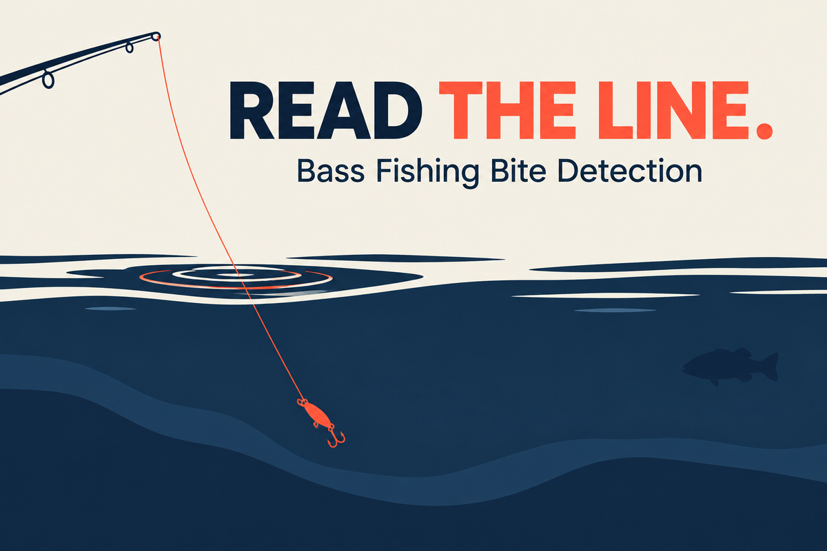 Read the Line English cover showing a rod tip, fishing line and lure in a simplified navy and coral underwater scene.