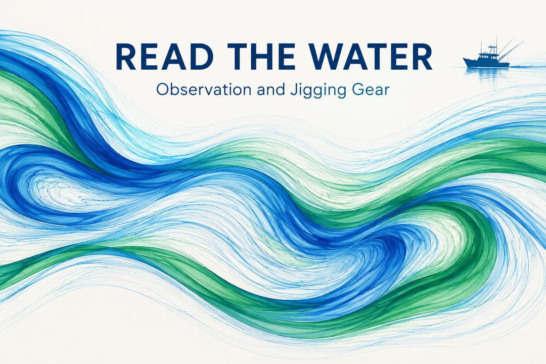 Read the Water English cover with abstract blue and green flow lines and a small boat silhouette, not a real current map.