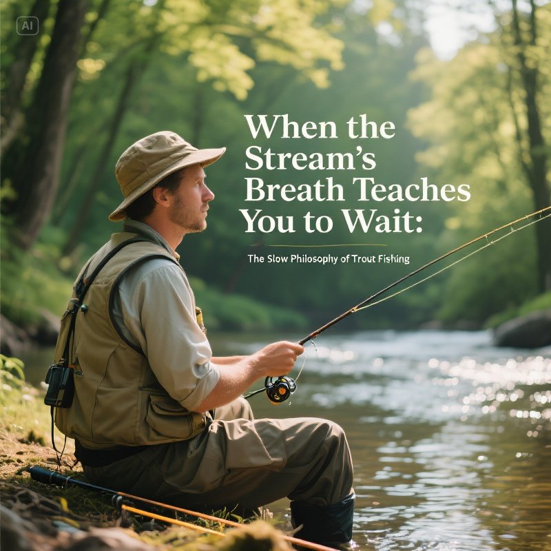 When the Stream’s Breath Teaches You to Wait: The Slow Philosophy of Trout Fishing