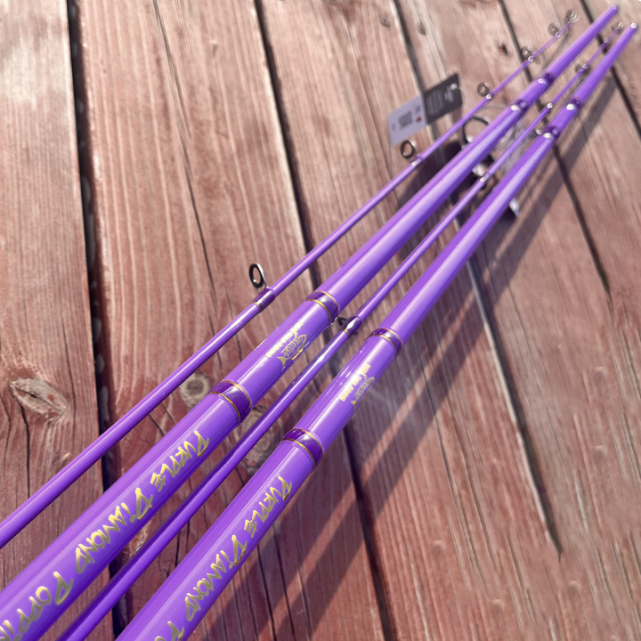 GOOFISH® Purple Diamond Light Popping Pole-9.2'(approx 280cm) 2 Piece Solid Nano Tip Japan Fuji Saltwater Popping Spinning Rod